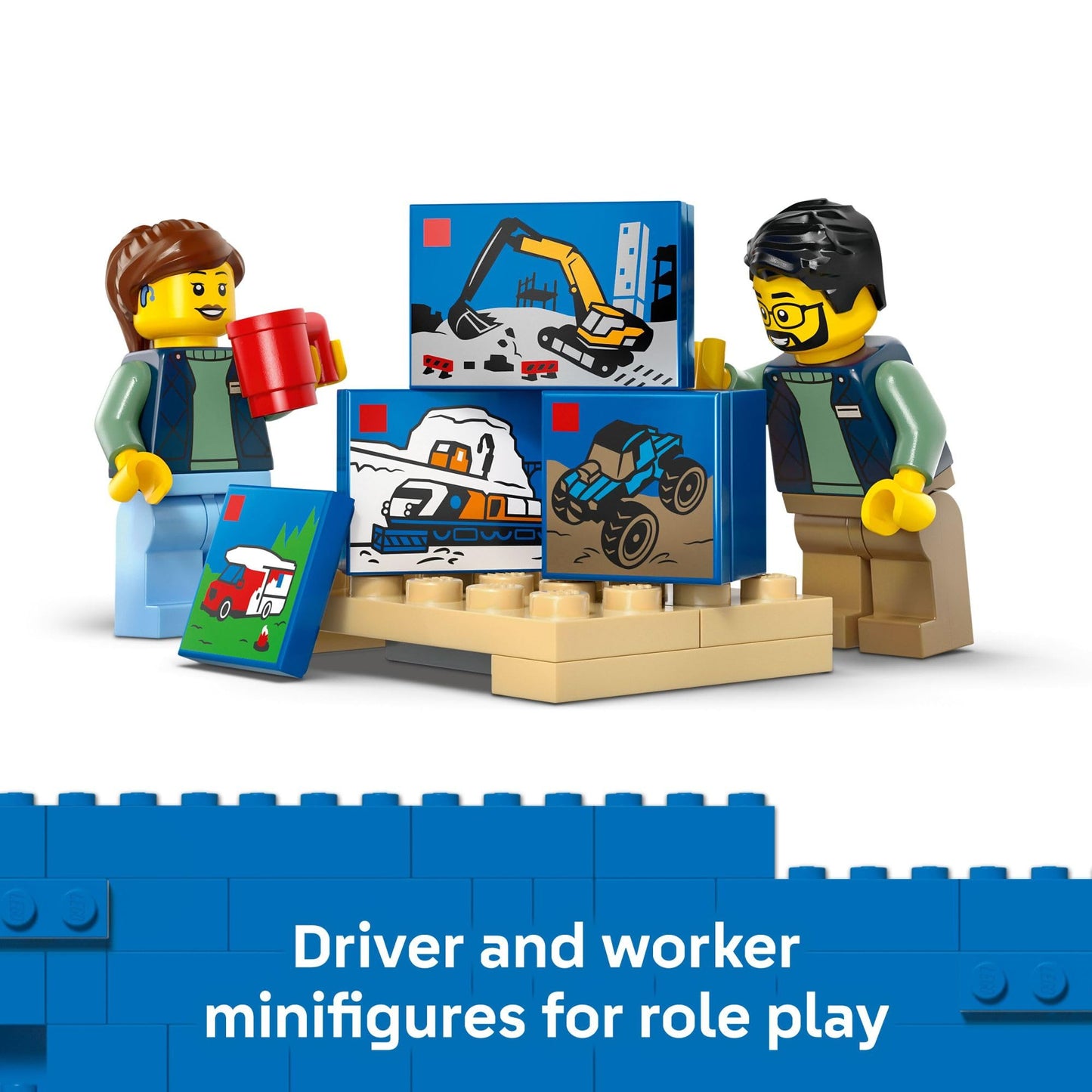LEGO City: The LEGO Van Building Toy for Kids - Pretend Play Set for Boys & Girls, Ages 6+ - Delivery Van Toy W/2 Minifigures & 4 Mini LEGO Box Elements - Gift Idea for Birthdays - 60500