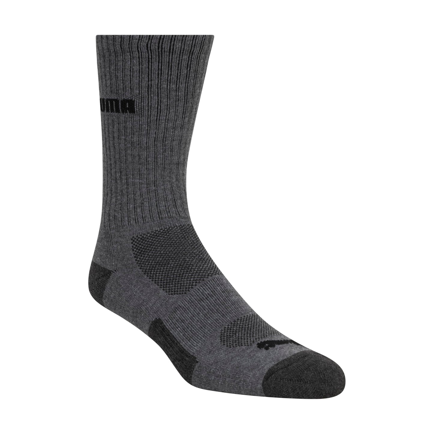 PUMA mens 6 Pack Crew Socks, Dark Gray, 13-Oct US - Available at All In One Marketplace Canada