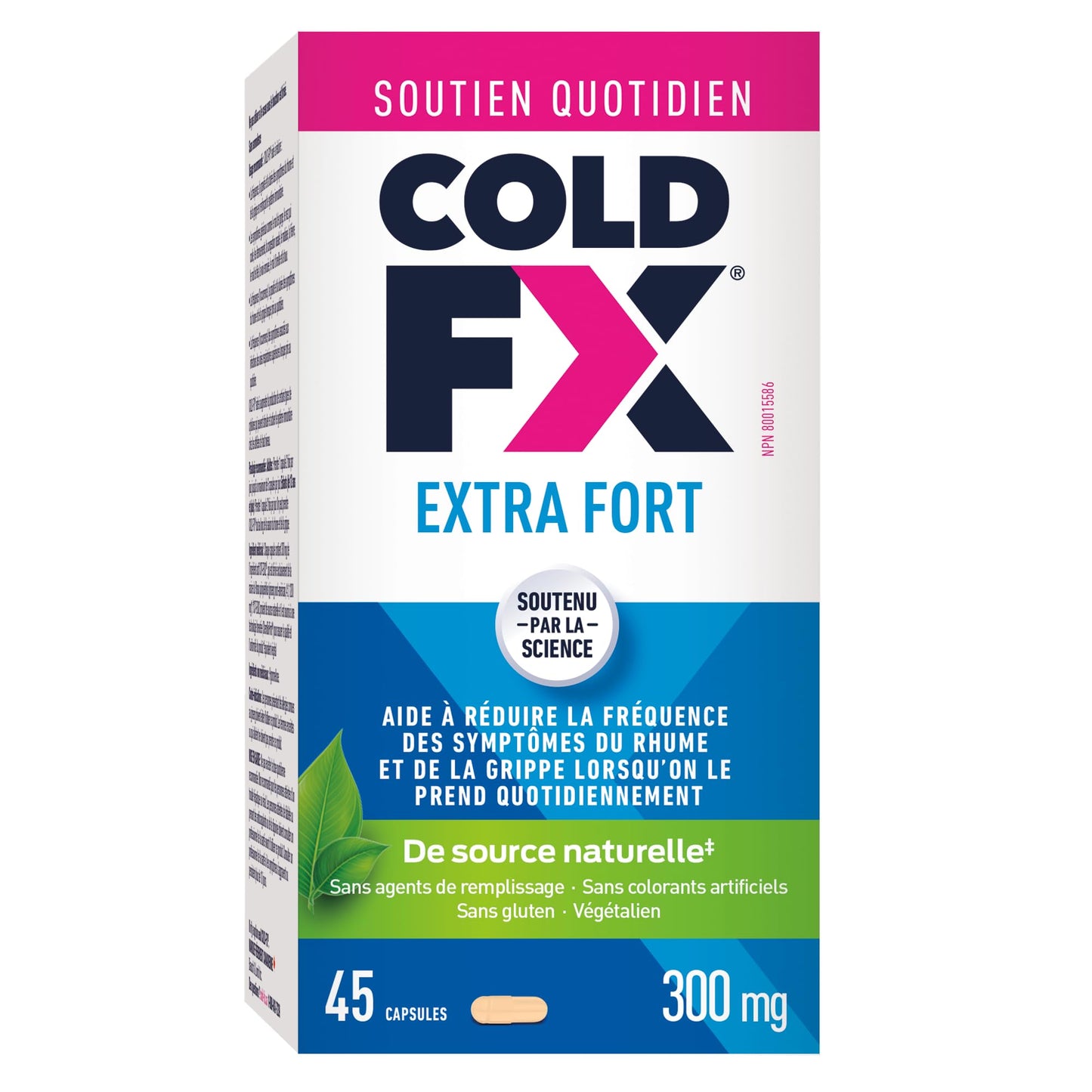 COLD-FX Extra Strength, Helps reduce the frequency of Cold and Flu Symptoms when taken daily, Formula contains uniquely derived extract from North American Ginseng, 50% more active ingredient compared to COLD-FX Daily Support Regular Strength, 45 Vegan Ca - Available at All In One Marketplace Canada