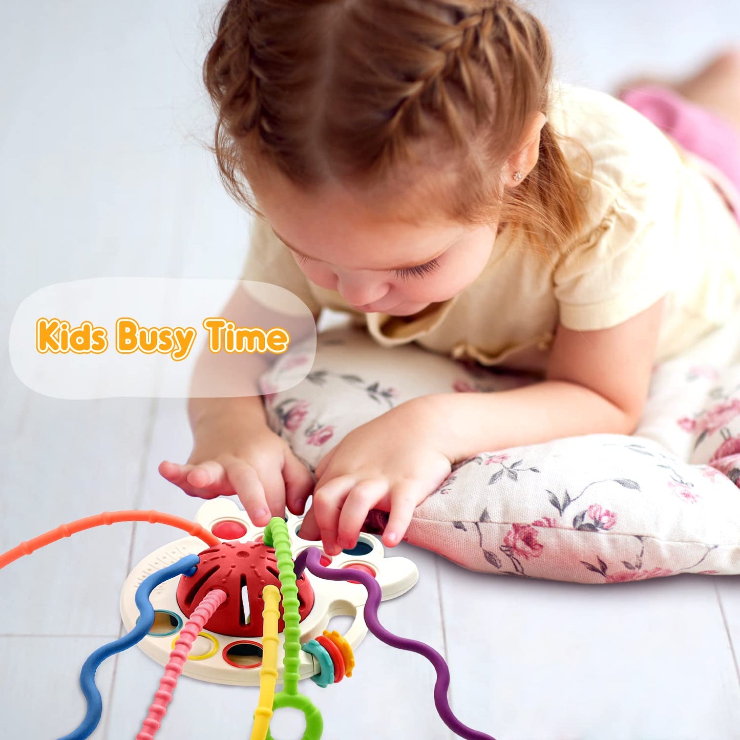 Sensory Montessori Toys for Baby 18 Months, Toddler Travel Toys for 2 Year Old Boy Girl Birthday Gifts, Soft Pull String Fidget Educational Learning Bath Toys for 18 Months Infant Newborn - Available at All In One Marketplace Canada