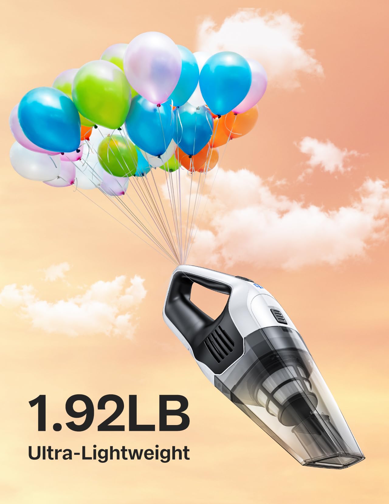 Handheld Vacuum Cleaner, Powerful Suction Portable Lightweight Hand Held Vacuum Cordless with 25-30Mins Long Runtime Rechargeable Battery Quick Charge for Home, Car, Carpet Stairs, Pet Hair Cleaning - Available at All In One Marketplace Canada