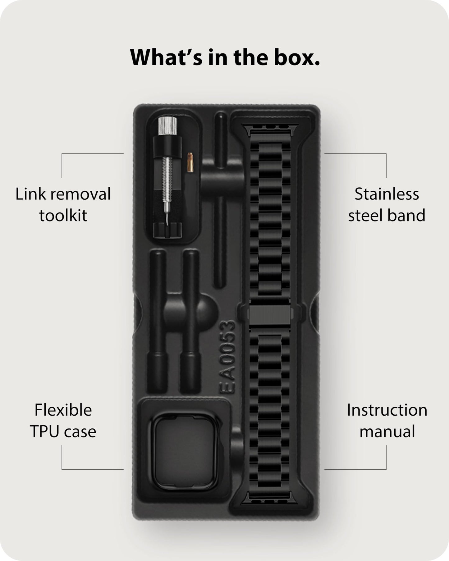Fullmosa Compatible with Apple Watch Band 45mm 44mm 42mm 46mm 49mm 41mm 40mm 38mm, Stainless Steel Band with Case for iwatch Ultra Series11 10 9 8 7 6 5 4 3 2 1 & SE3/2/1,42mm 44mm 45mm Black