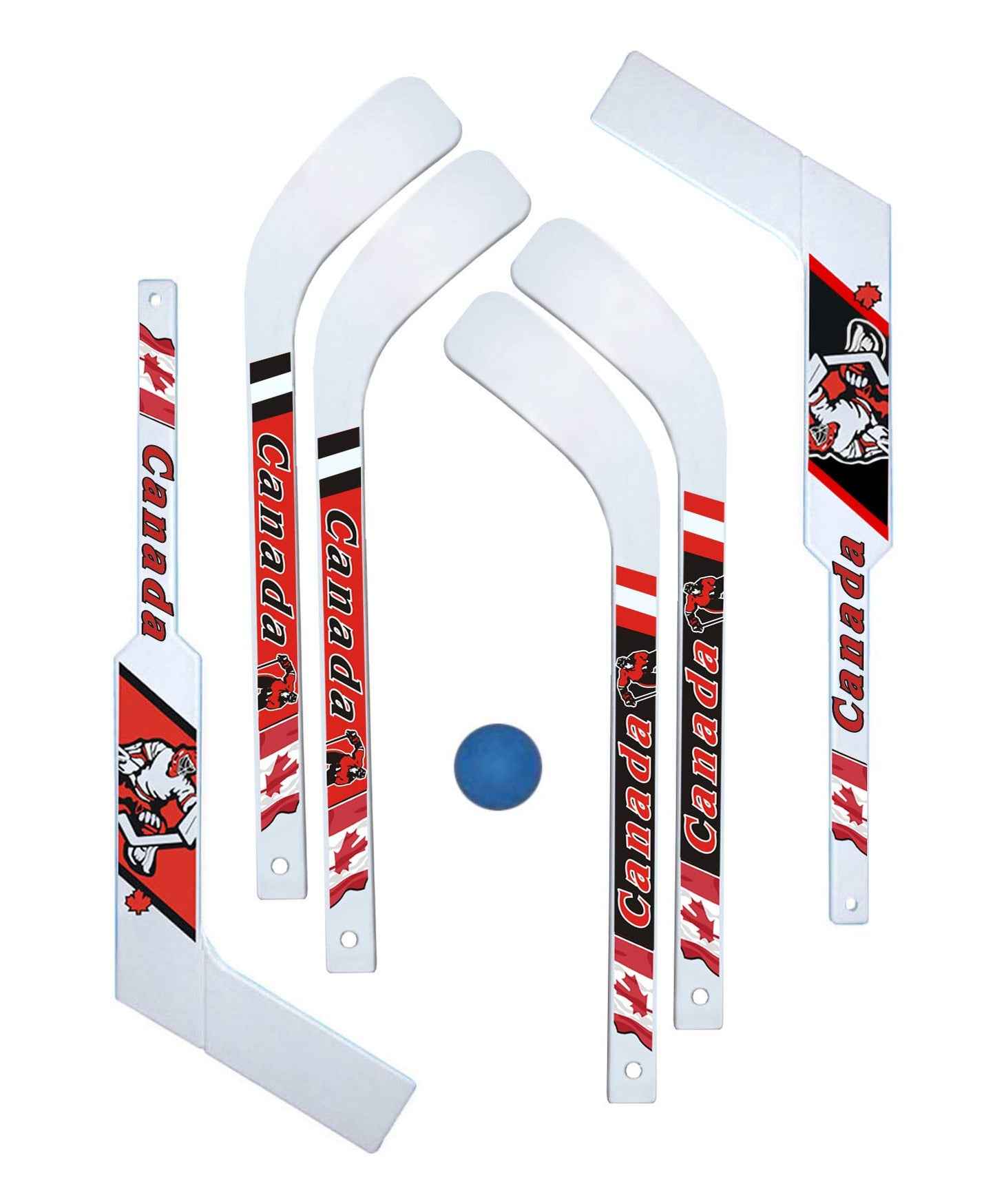 7 Piece Mini-Hockey Set (6 Mini-sticks with 1 Mini-ball) Linwood