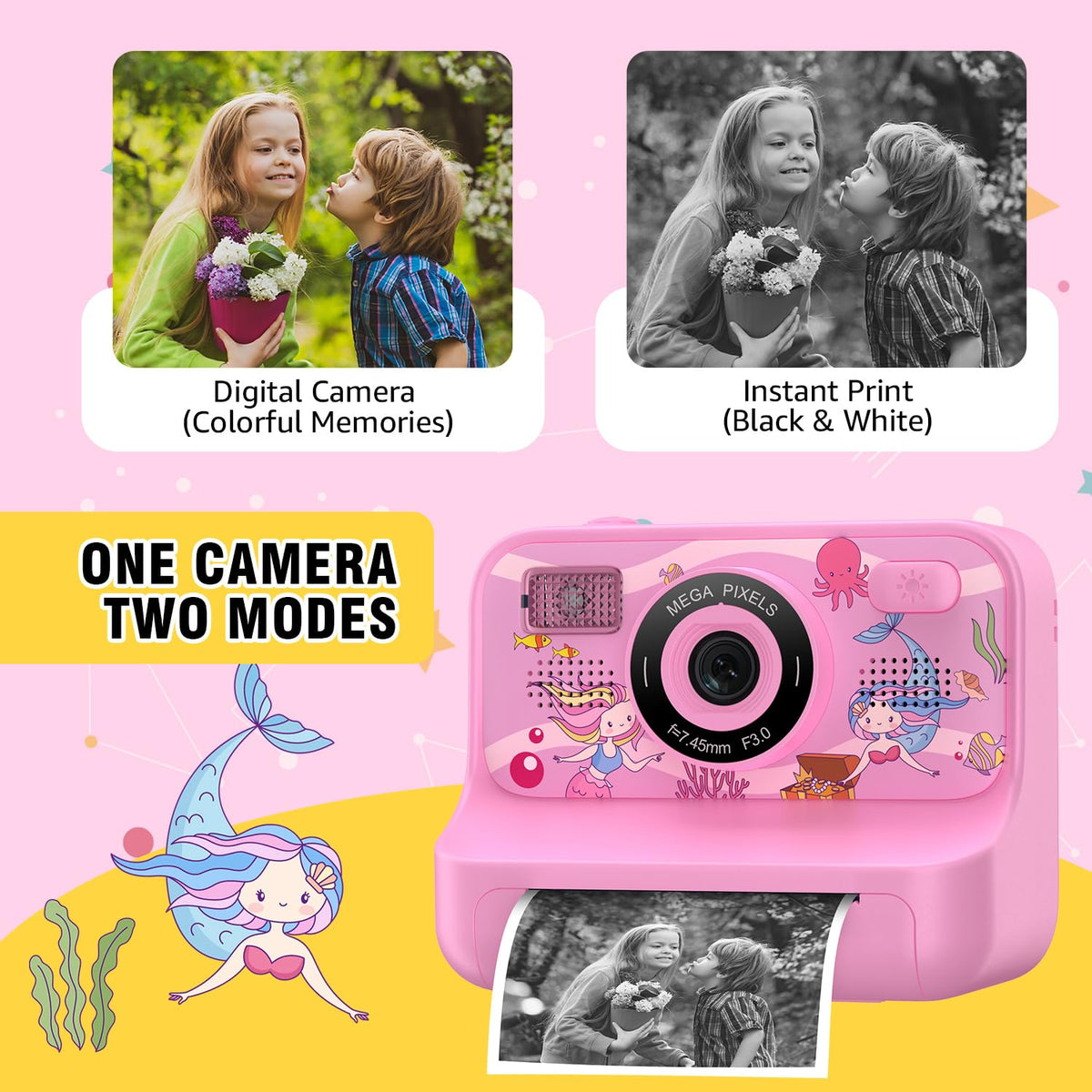 Kids Printing Camera for 3-12 Girls Boys Toddler Christmas Birthday Gifts 🍁 All In One Marketplace Canada