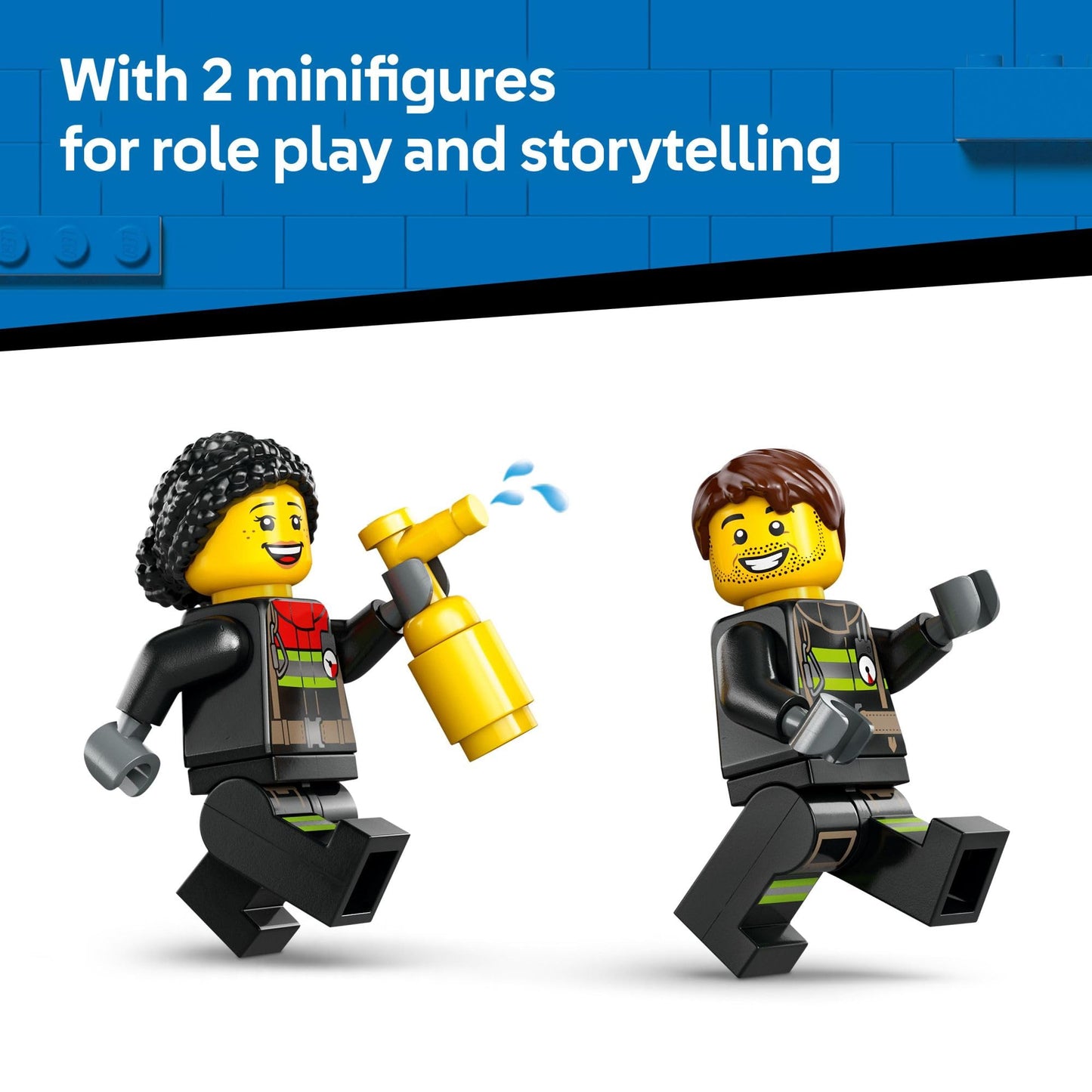 LEGO City Le camion à échelle des pompiers, jouet pour tout-petits – Camion de pompiers avec 2 figurines de pompiers, guide numérique pour garçons et filles, 4 ans et plus – Jouet d'apprentissage et éducatif pour la maternelle – 60463