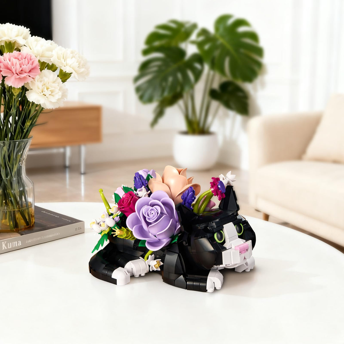 Tuxedo Cat Rose Bouquet Succulent Plants Building Blocks,Flower Botanicals 🍁 All In One Marketplace Canada