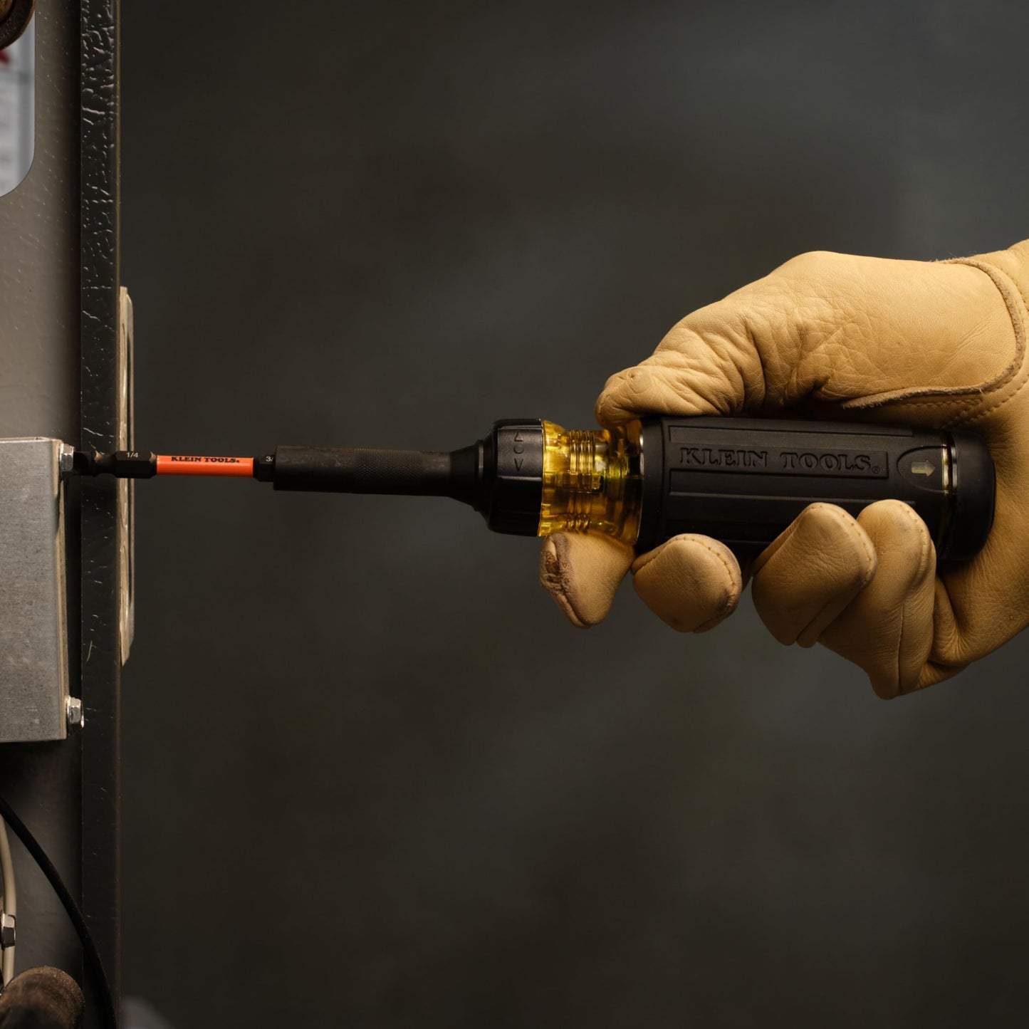 Klein Tools 32313HD 13-in-1 Multi-bit Ratcheting Screwdriver, Double-Ended Impact Bit Set, 12 Impact Driver Bits and 1/4-Inch Nut Driver KLEIN TOOLS