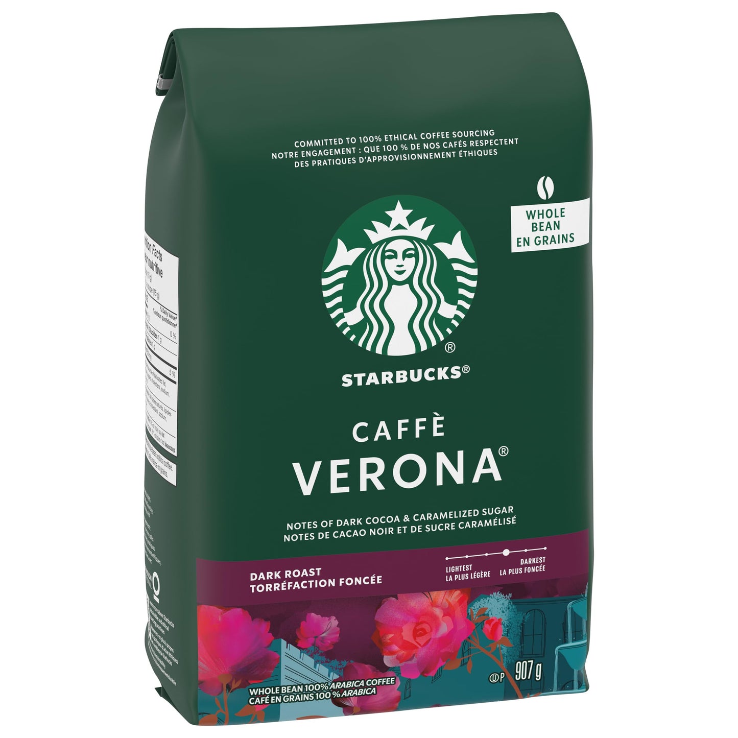 Starbucks Caffè Verona Dark Roast Whole Bean Coffee, 907g