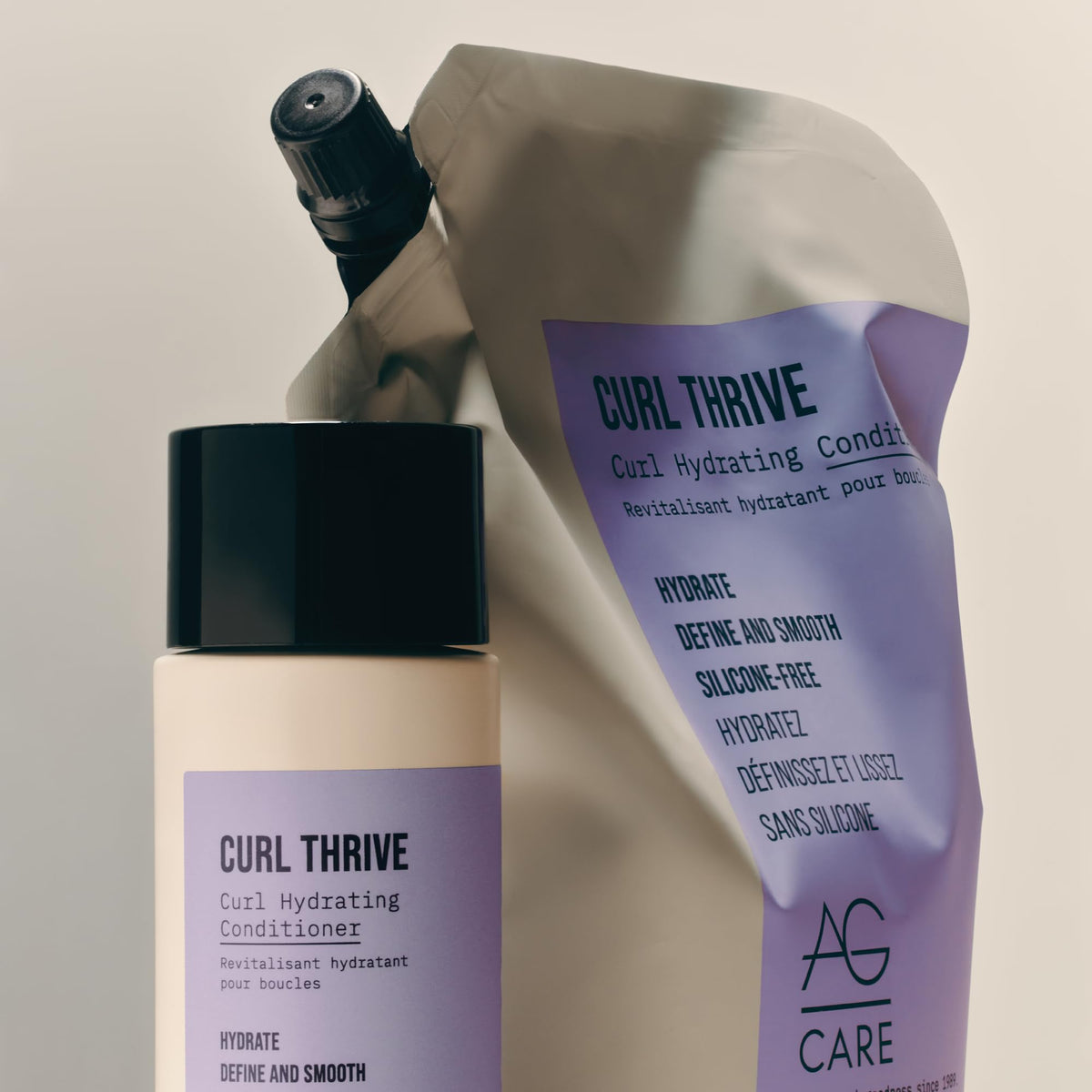 AG Care Curl Thrive Protein Conditioner for Curly Hair with Keratin Amino Acids - Ultra-Hydrating Moisture Conditioner for Defined, Healthy Curls, 8 Fl Oz