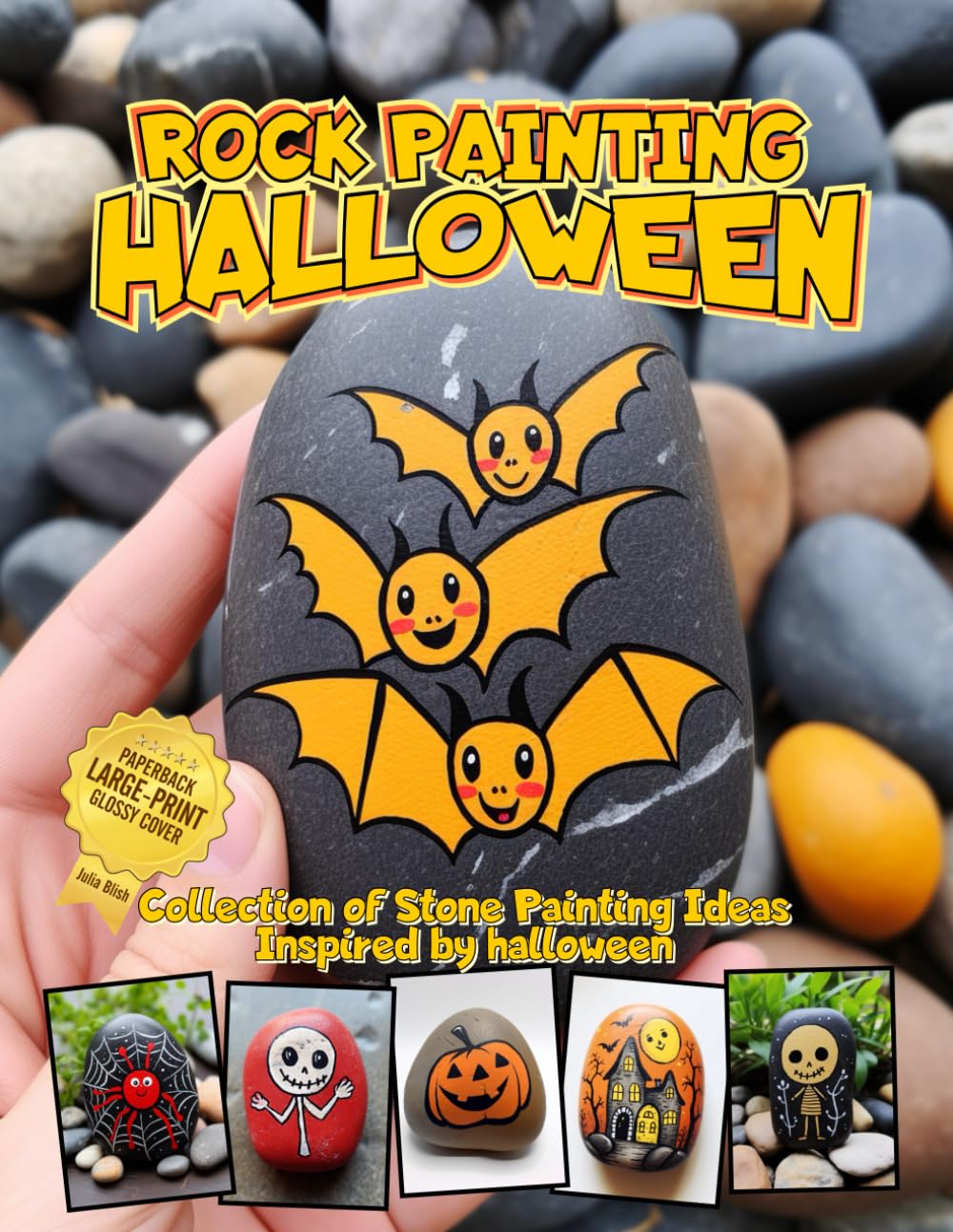 Collection d'idées de galets peints pour Halloween inspirée par Halloween : galerie d'images de galets peints