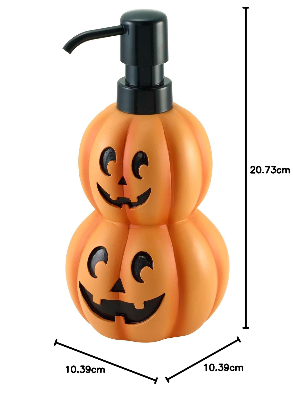 Avanti Linens – Distributeur de savon, pompe à lotion décorative pour comptoir de salle de bain ou de cuisine, décoration d'Halloween en résine peinte à la main (citrouilles empilées)