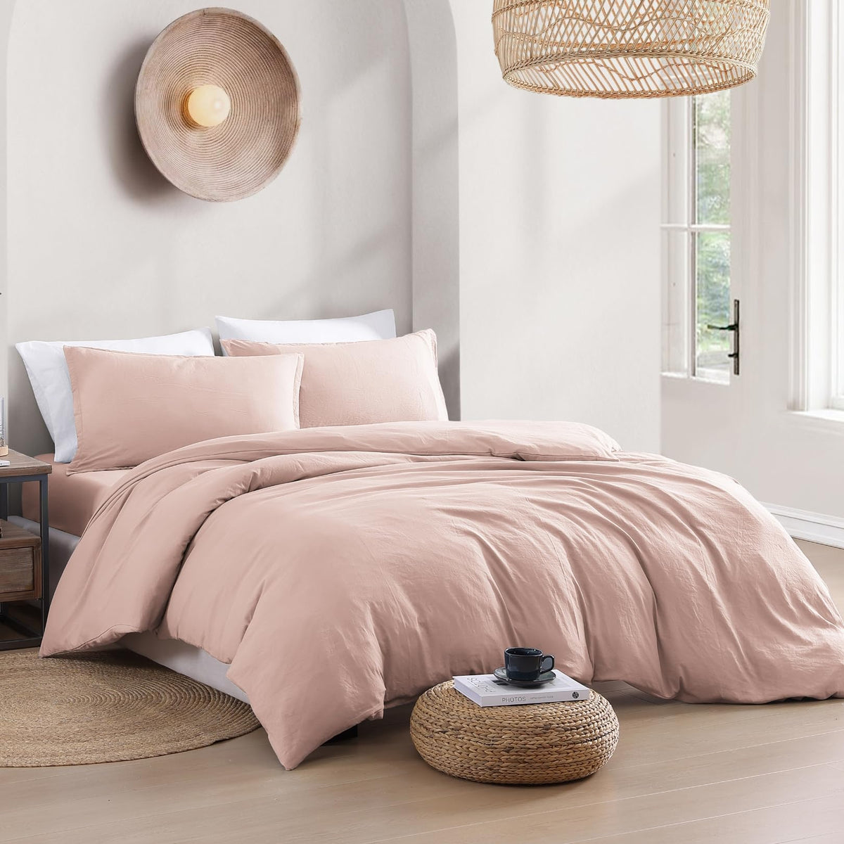 Queen Duvet Cover, Pre-Washed Soft Microfiber 3 Piece Set - Sepia Rose 🍁 All In One Marketplace Canada