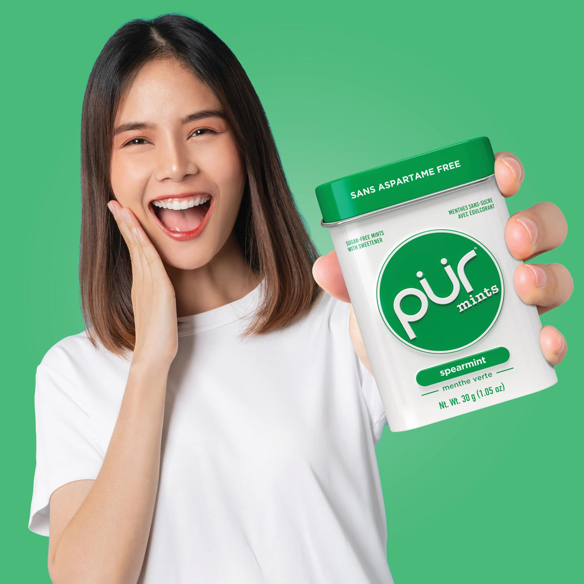 PUR Mints, Spearmint Xylitol Mints No Artificial flavour, 360 Count (12x30)