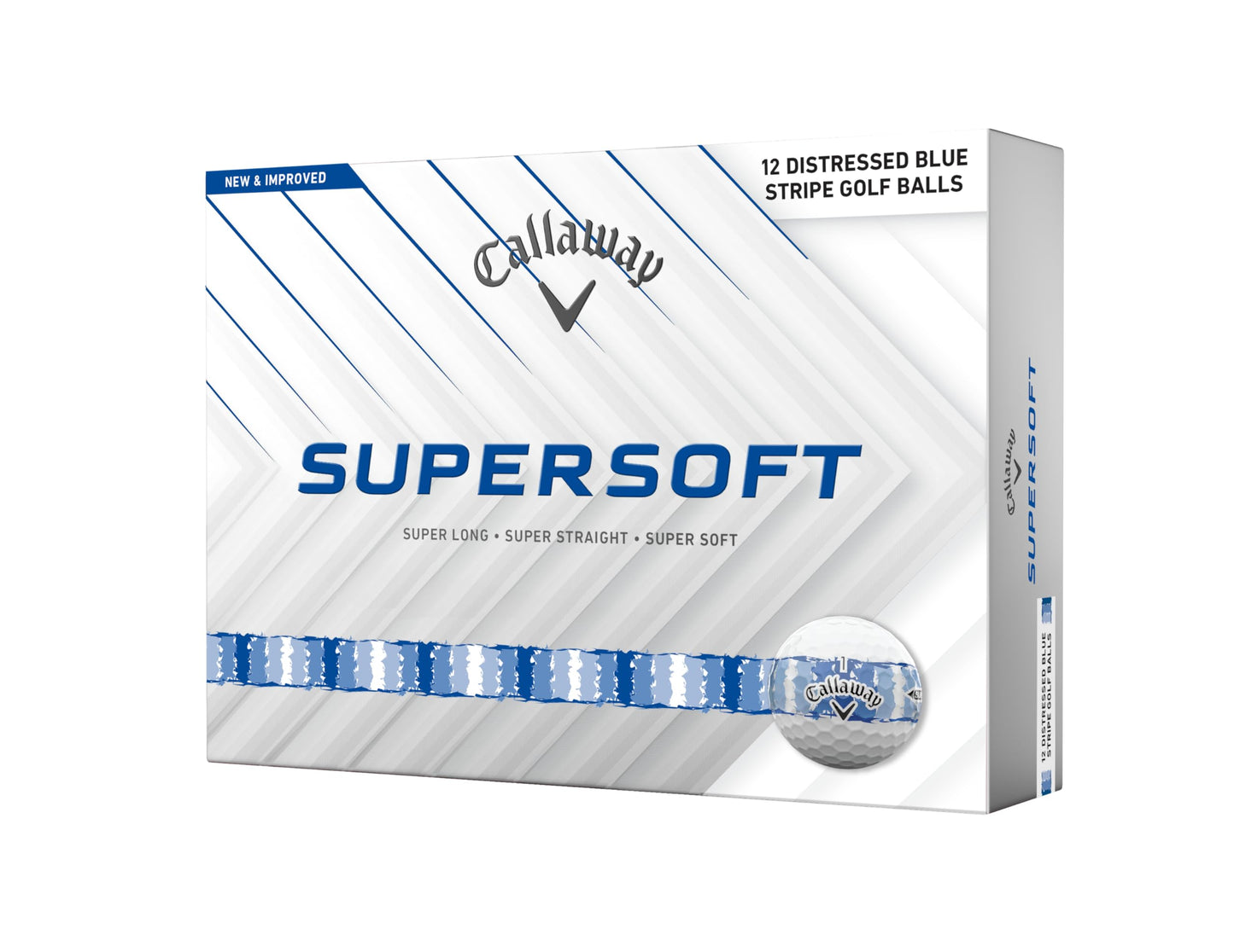 Balles de golf Supersoft Callaway Golf (2025) (Rayure usée bleue)