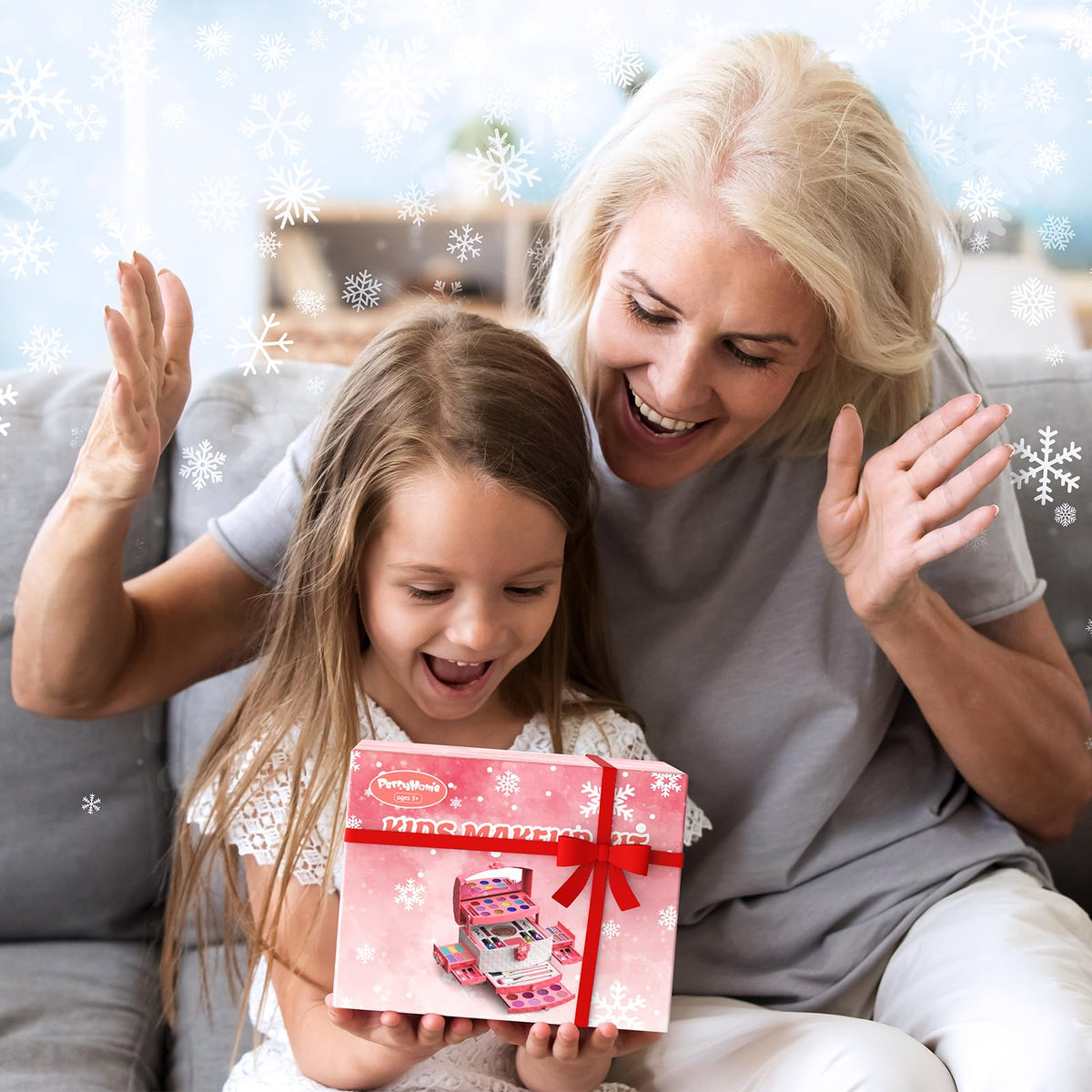 PERRYHOME Kids Makeup Set for Girl 56 Pcs Washable Real Cosmetic, Safe & Non-Toxic Frozen Toys Toddler Makeup Kit, Frozen Princess Dress up Game Christmas & Birthday Girl Gift for 3-12(Frozen Pink) ๐ All In One Marketplace Canada