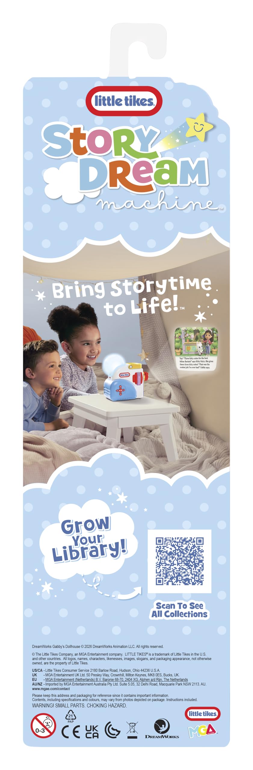 Little Tikes Story Dream Machine DreamWorks Animation's Gabby's Dollhouse Collection, 3 Stories, Character, Projects Storytime for Kids, Audio Fun Toy, Ages 3+ Years