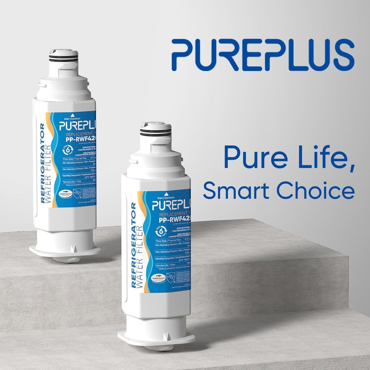 PUREPLUS DA97-17376B Water Filter Replacement for Samsung HAF-Qin, HAF-Qin/EXP, DA97-08006C, RF23M8070SG, RF23M8070SR, RF23M8090SG, RF23M8090SR, RF23M8570SR, RF23M8590SG Refrigerator, 3Pack - Available at All In One Marketplace Canada