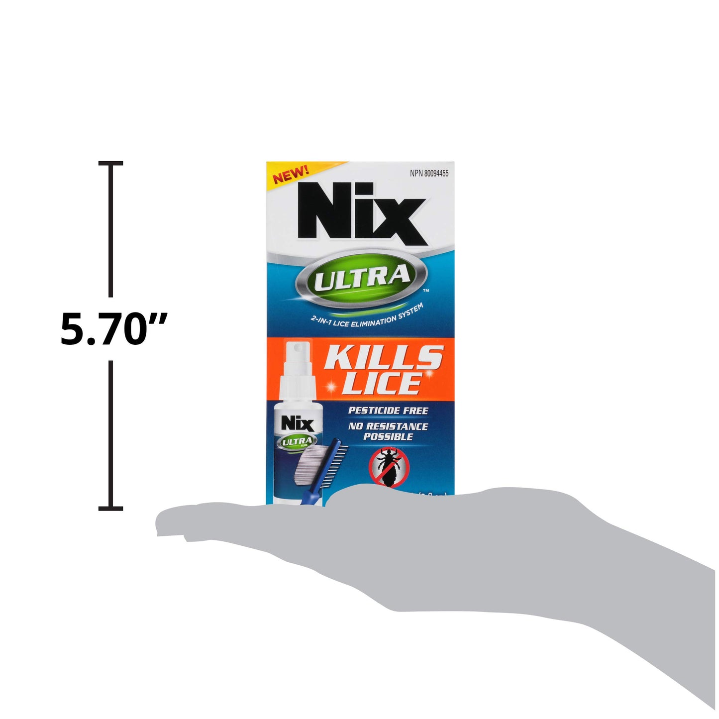 Nix Ultra, Kills Lice, Pesticide Free (With Lice Comb) - 1pk (59mL) - Effective Head Lice Treatment - Available at All In One Marketplace Canada