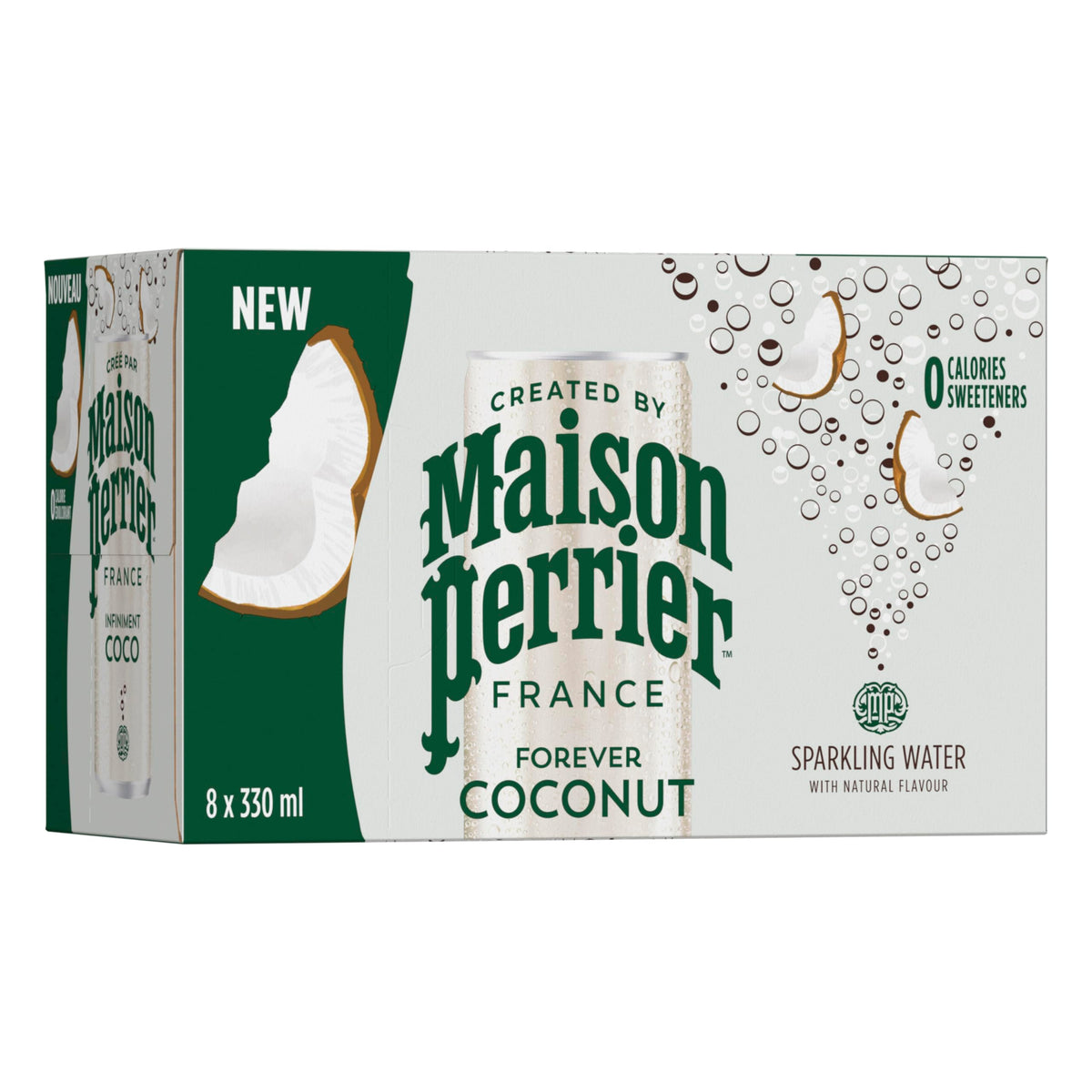 Maison Perrier Forever Coconut, Sparkling Water Beverage, 24 x 330ml