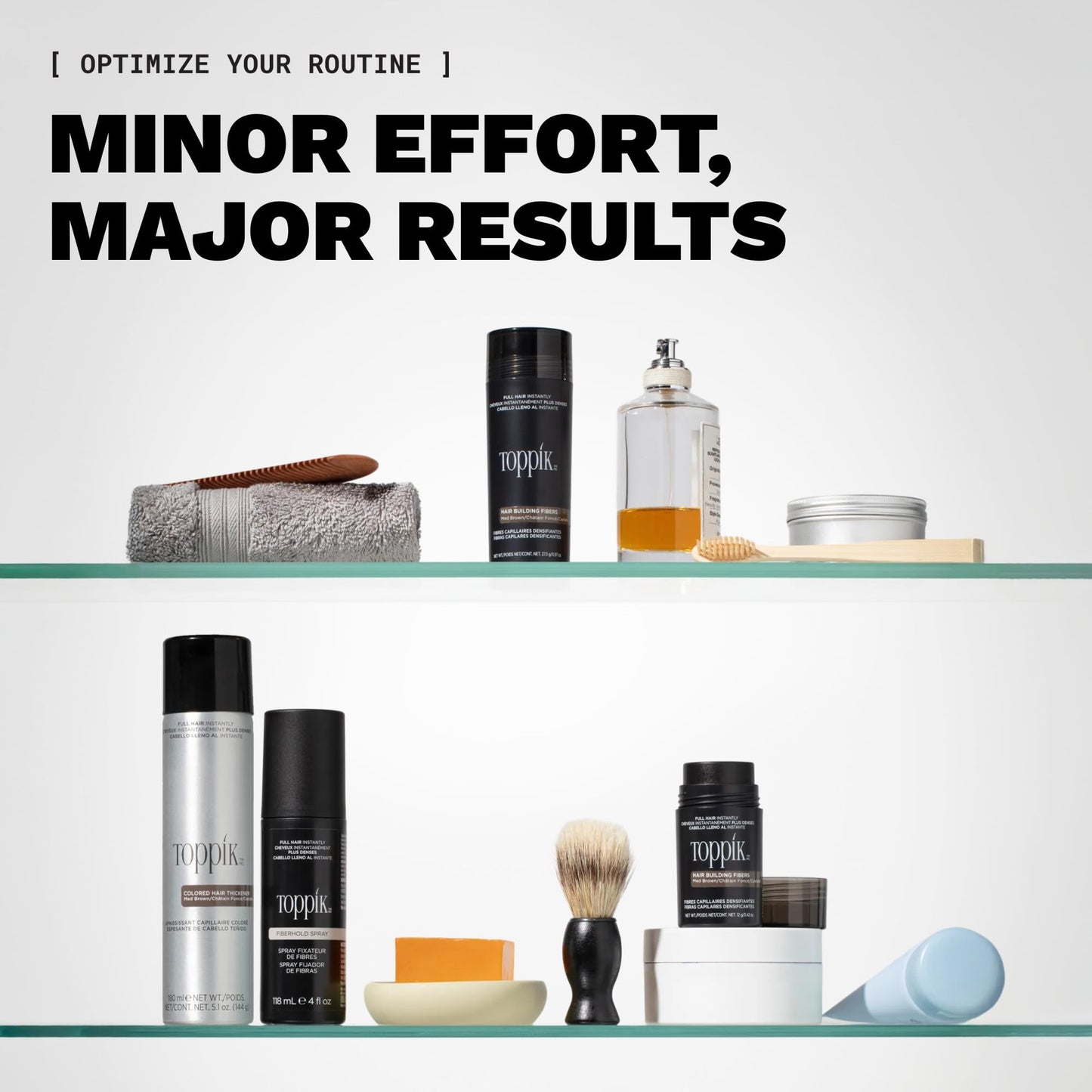 TOPPIK Hair Building Fibers, 27.5 g, Fill In Fine or Thinning Hair, Instantly Thicker Looking, Multiple Shades for Men & Women