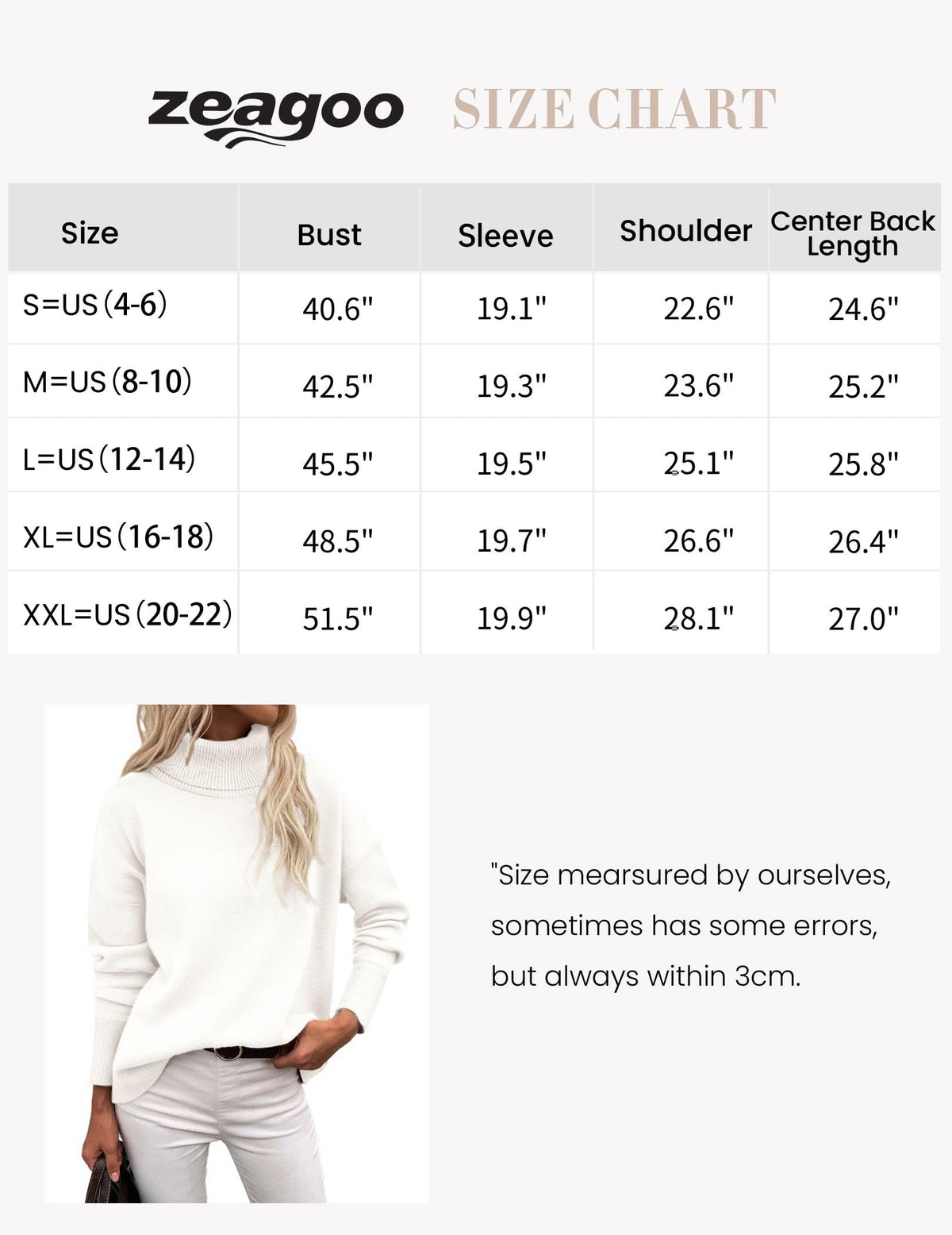 Zeagoo Women's Turtleneck Sweater 2026 Fall Winter Chunky Knitted Pullover 🍁 All In One Marketplace Canada