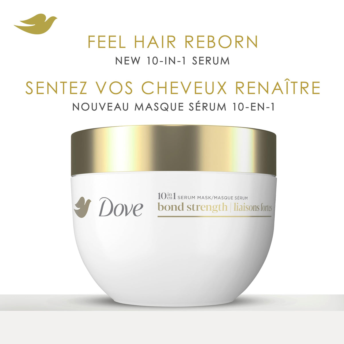 Dove Bond Strength 10-N-1 Serum Hair Mask Color Treated Hair, 260g, 4-Pack
