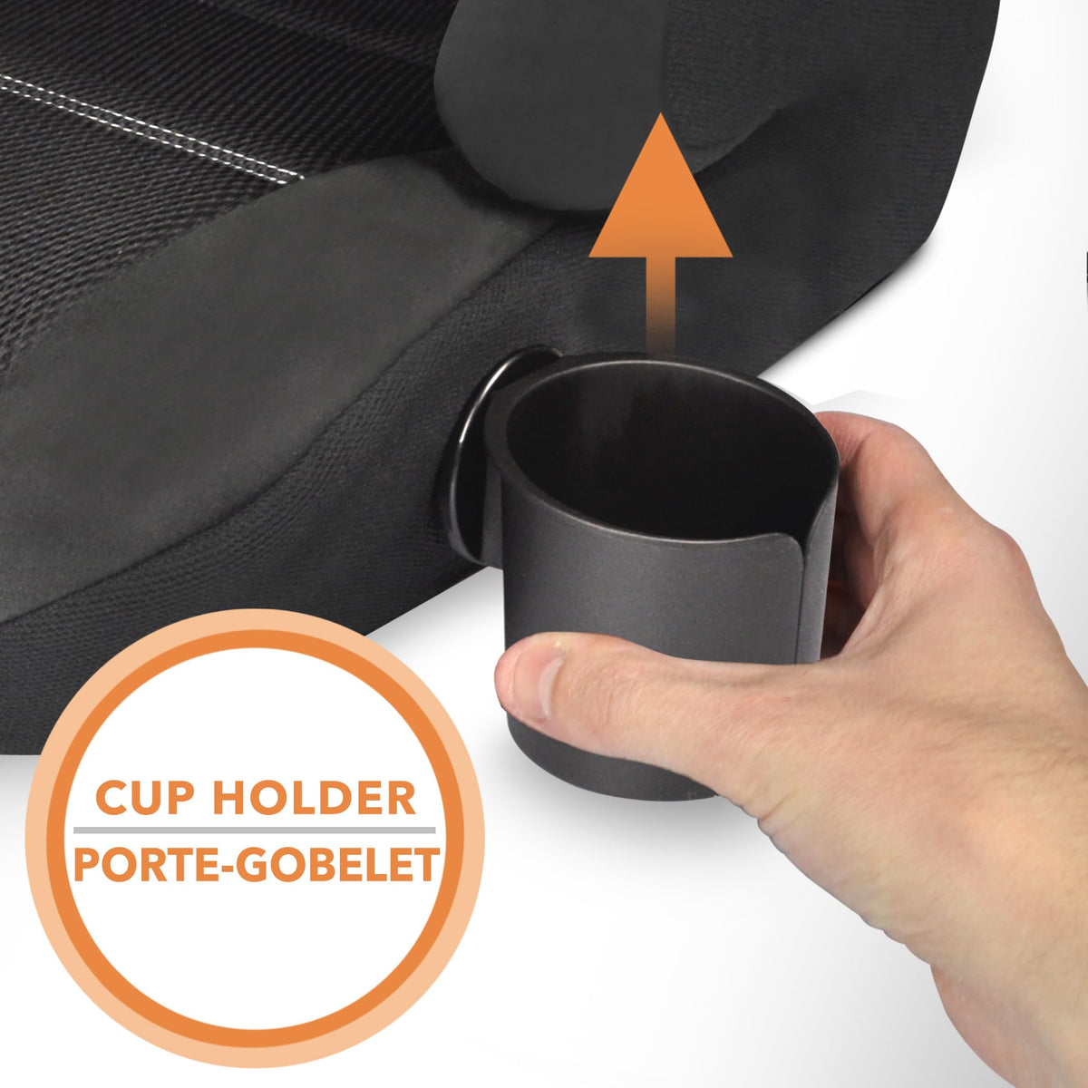 Harmony Dreamtime Elite High-Back Booster Seat – 2-in-1 Belt-Positioning Booster Car Seat with Cup Holder & Shoulder Belt Guide, for Children 18–50 kg (40–110 lbs.), 86–145 cm (34–57 in) - Black
