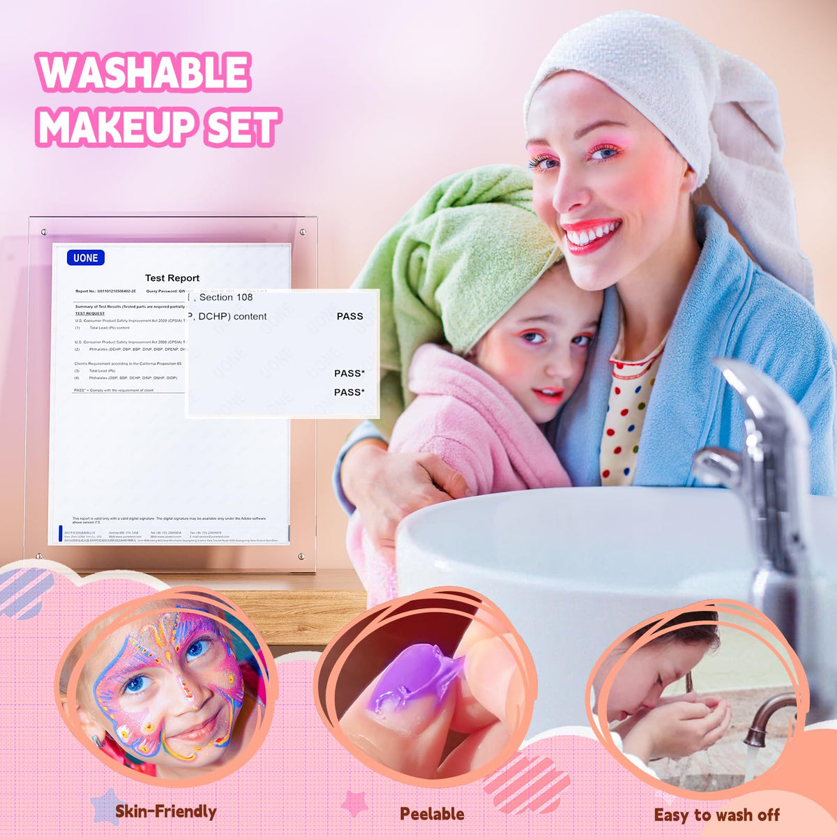Kids Makeup Kit for Girl - Girls Makeup Kit Toys with Flying Horse Storage Case, Kids Play Makeup Set for Christmas Birthday Gift 3 4 5 6 8 10 11 12+ Years Old 🍁 All In One Marketplace Canada