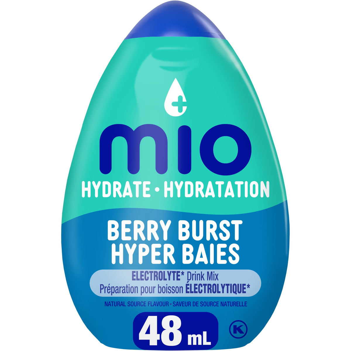 mio Hydrate Berry Burst Electrolyte Drink Mix, 48 mL Bottle (Pack of 12)