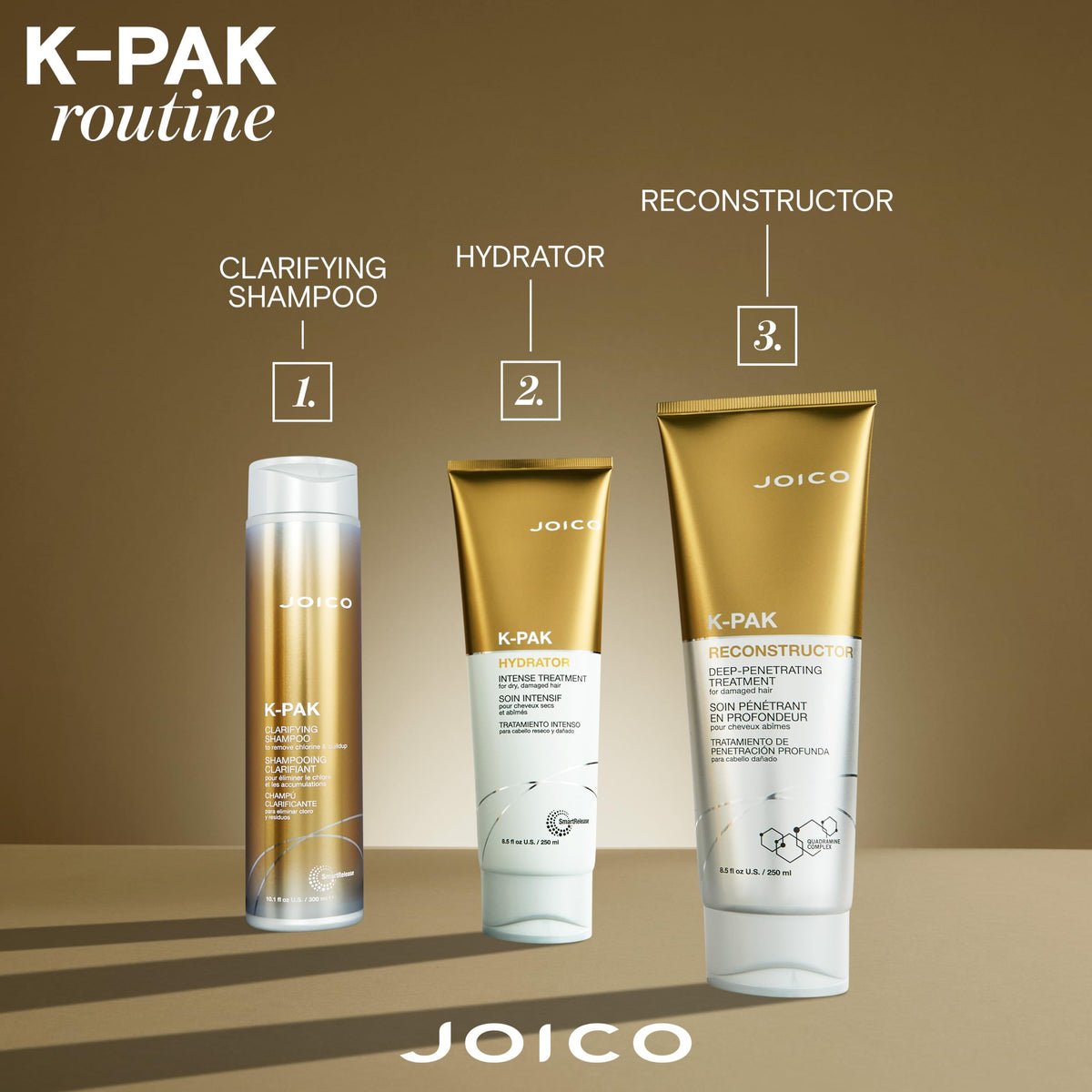 Joico K-PAK Reconstructor Treatment for Damaged Hair, Strengthens and Moisturizes Hair, Heat Protectant, With Keratin and Primrose Oil, 150mL