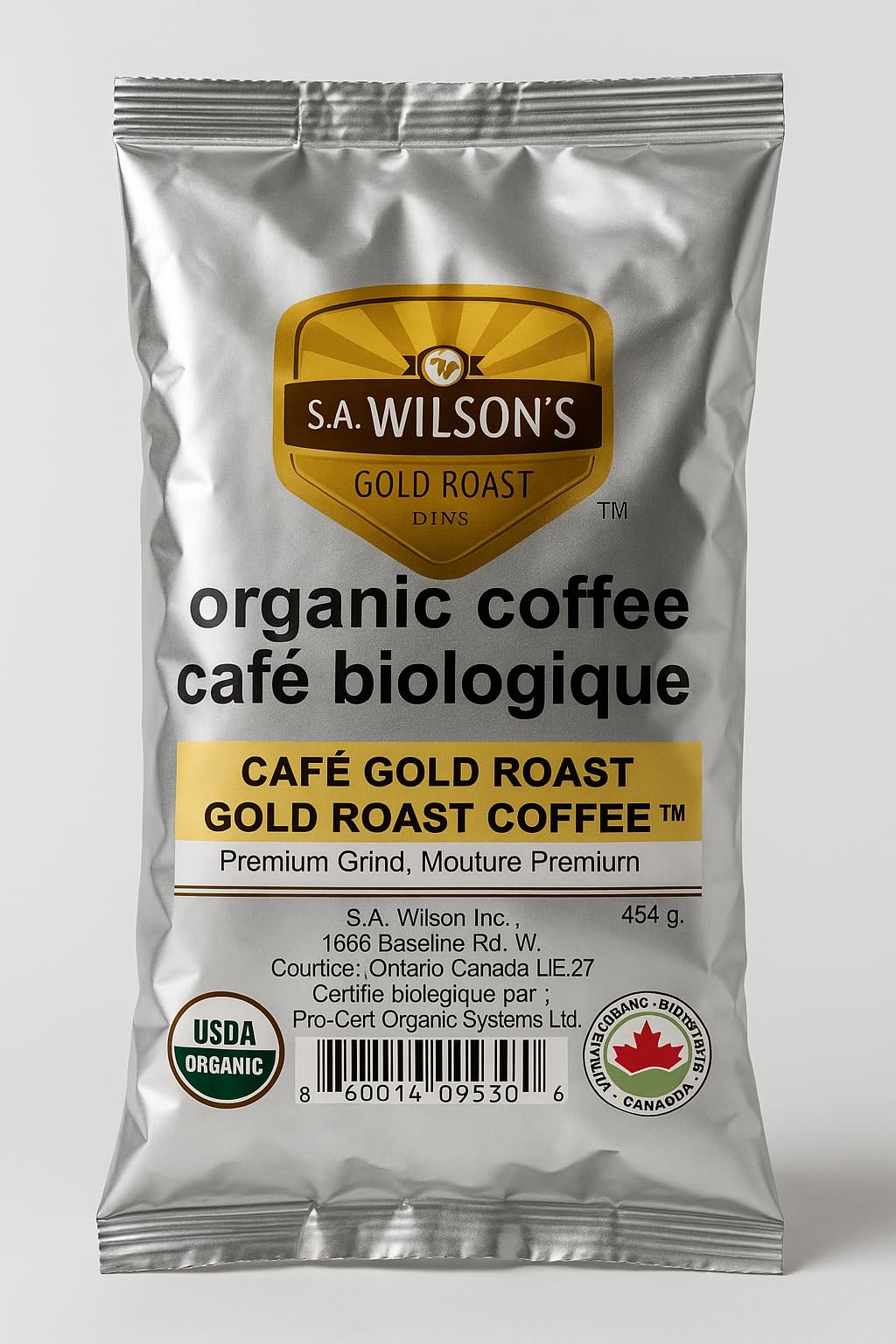 S.A. Wilson's Gold Roast Coffee for Enema Use – Organic Light Roast, High Caffeine & Palmitic Acid – 1 lb Bag