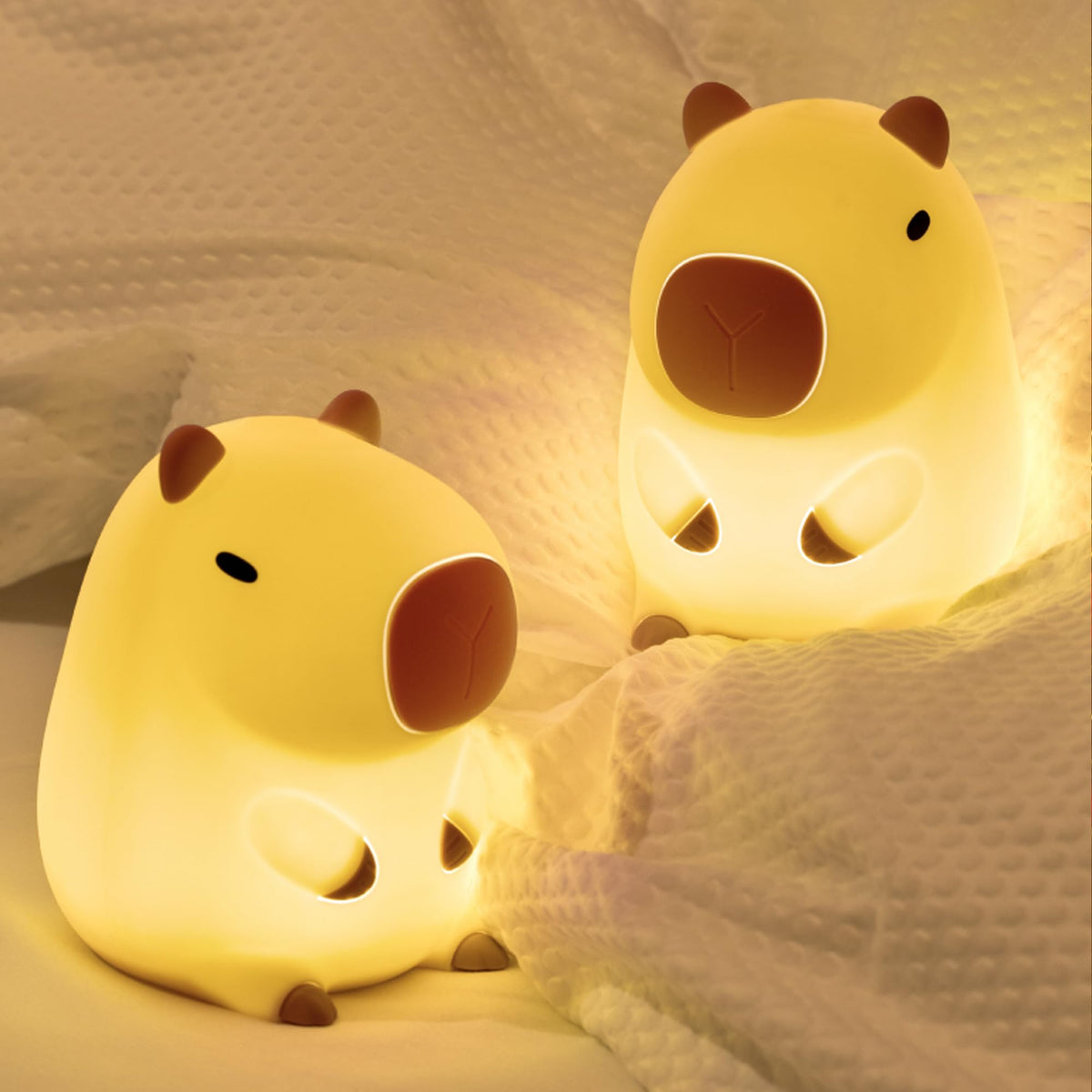 FULLOSUN Capybara Night Light for Kids, Soft Silicone Touch Lamp with Dim 🍁 All In One Marketplace Canada