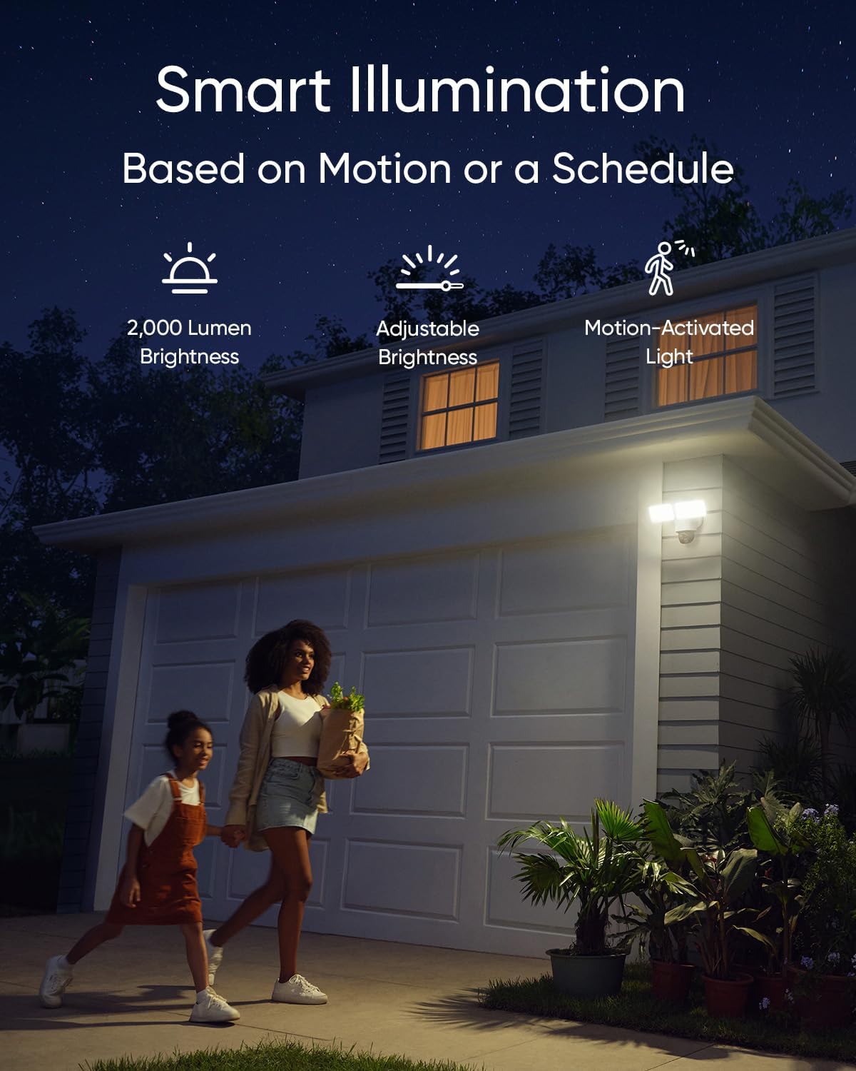 eufy Security Floodlight Camera E340 Wired, 360° Pan and Tilt, 24/7 Recording, Dual-Band Wi-Fi, 2,000 Lumens, Motion-Activated, Dual Camera, HomeBase 3 Compatible, Local Storage, No Monthly Fee - Available at All In One Marketplace Canada