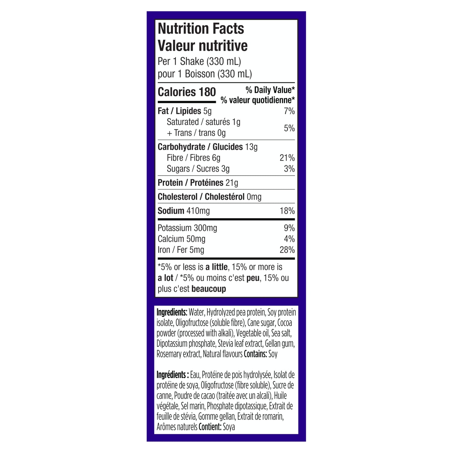 Vega Creamy Chocolate Plant-Based Protein Shake (12 x 330ml) – 21g Pea & Soy Protein, Ready to Drink, Vegan, Gluten-Free, Lactose-Free
