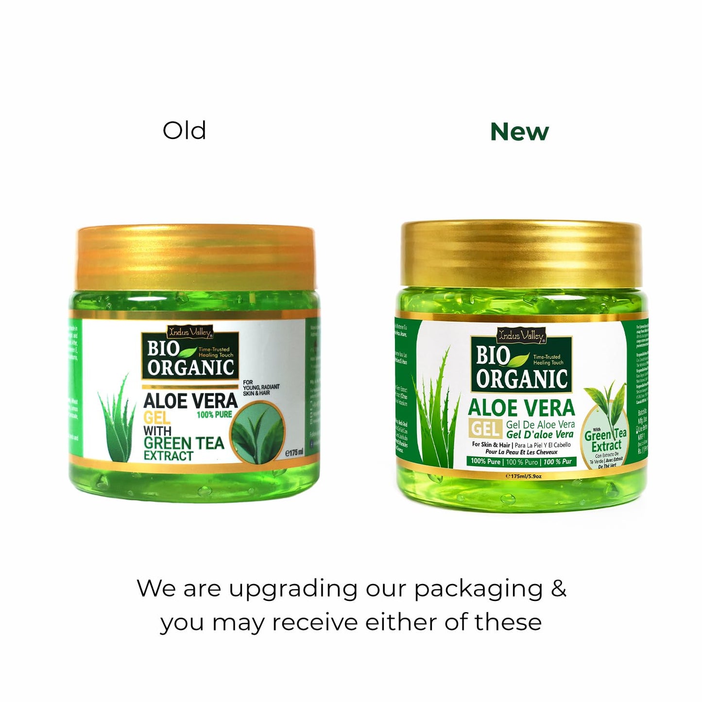 Indus Valley 100% Pure Aloe Vera Gel with Vitamin C & E for Skin & Hair | Non-Sticky Natural Aloe vera Gel - Soothes & Face Moisturizes, Irritated Skin Caused by Sunburn, Rashes (175Ml) - Available at All In One Marketplace Canada