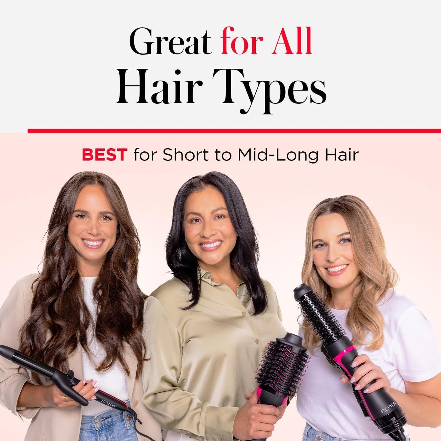 Revlon RVDR5222F One-Step Volumizer and Ionic Hair Dryer with Advanced Ionic Technology, Hot Air Brush, Less Frizz, 3 Heat/ 2 Speed Settings, Black