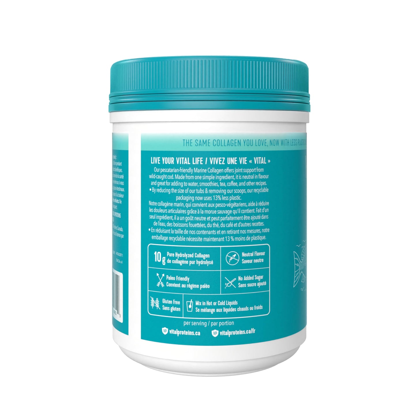 VITAL PROTEINS Marine Collagen Peptides Powder, Helps Form Collagen And Reduce Joint Pain Associated With Osteoarthritis, Source Of Amino Acids, No Added Sugar, No Artificial Colours Or Flavours, 221 g - Available at All In One Marketplace Canada