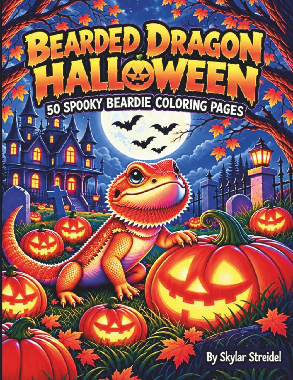 Halloween avec des dragons barbus : Livre de coloriage pour tous les âges