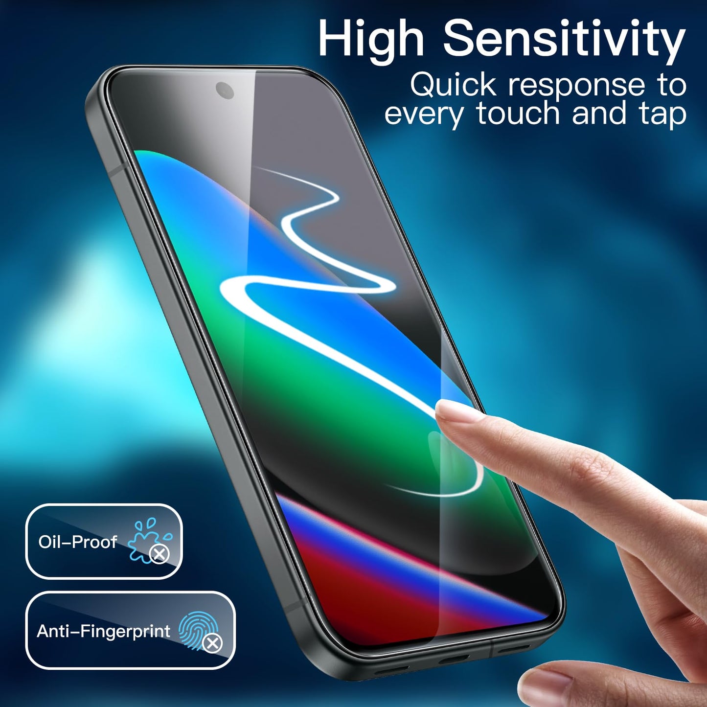 JETech Screen Protector for Google Pixel 10 with Camera Lens Protector, Easy Installation Tool, Fingerprint Unlocking Compatible, Tempered Glass Film, HD Clear, 2-Pack Each