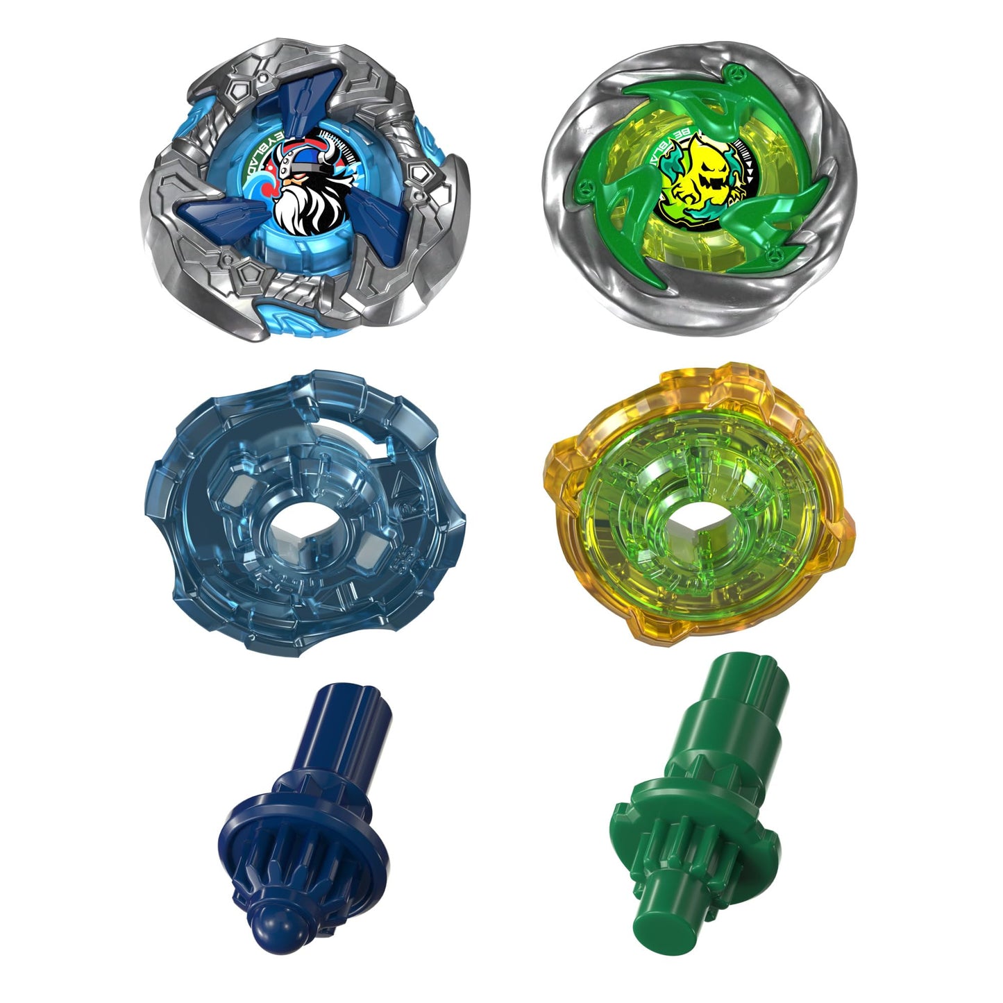 Beyblade X Circle Ghost 4-60LR UX & Hack Viking 4-55O UX Takara Tomy Dual Pack Set with 2 Right-Spinning Tops, Battling Tops Game Toys, Ages 8+ BEYBLADE