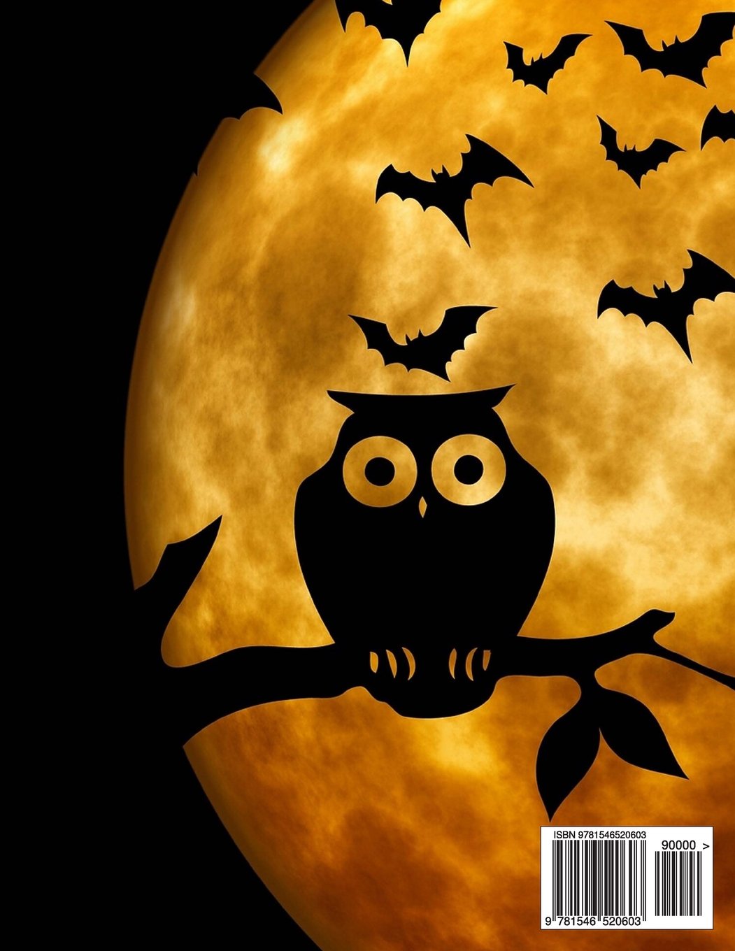 Joyeux Halloween : Carnet/journal grand format avec 600 pages lignées et numérotées : couverture au motif de chouettes d'Halloween (8,5 x 11 / 300 feuilles)