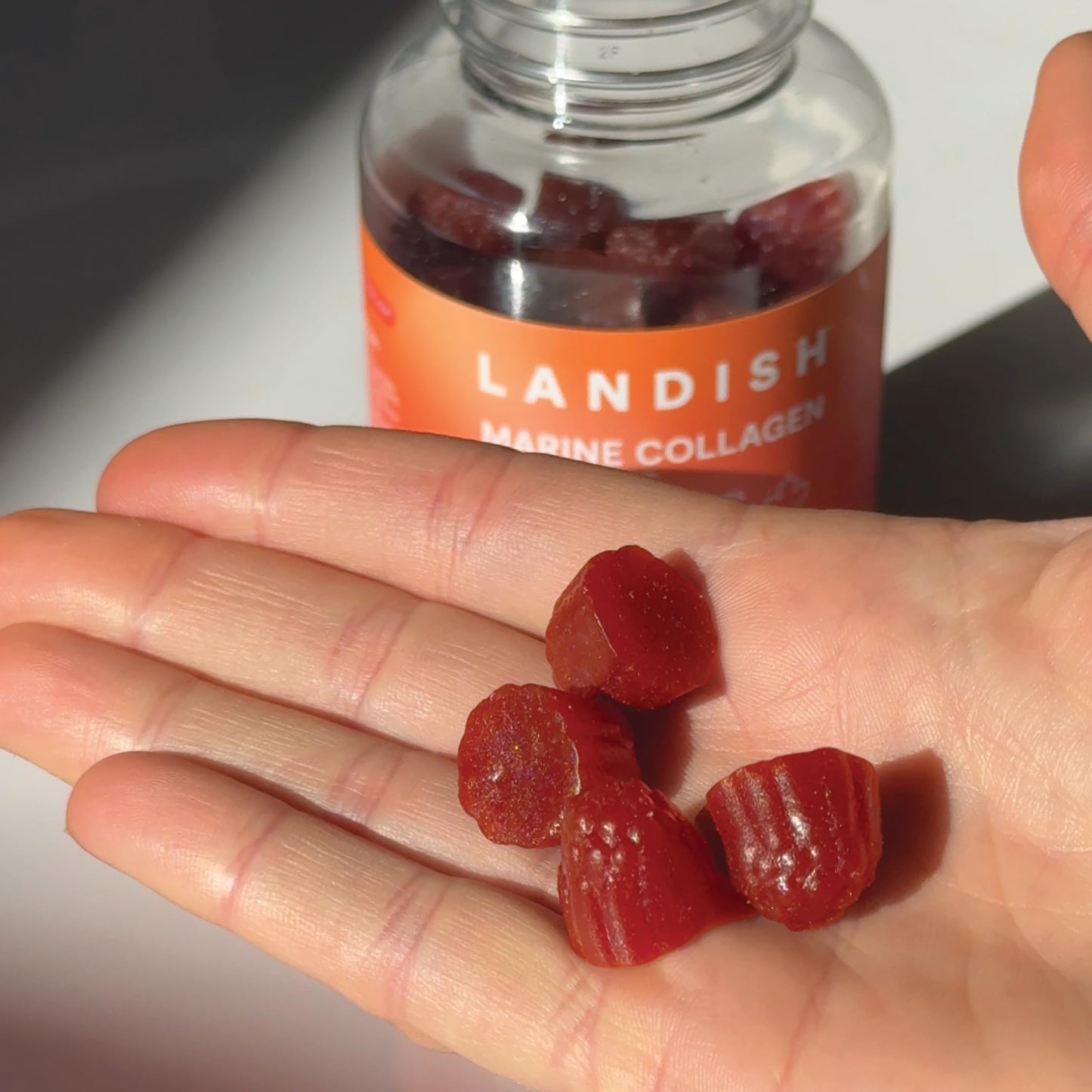 Landish Marine Collagen Gummies, Skin Hair Nails & Joints, 60 Gummies Landish