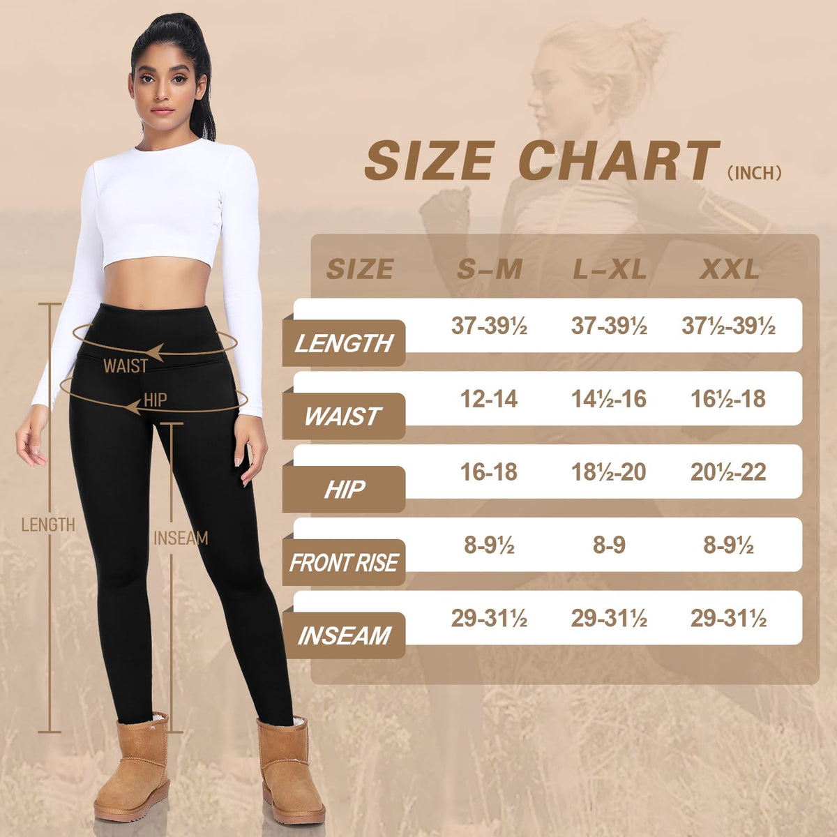 DHSO Fleece Lined Leggings Women, High Waisted Winter Warm Thermal Pants š All In One Marketplace Canada