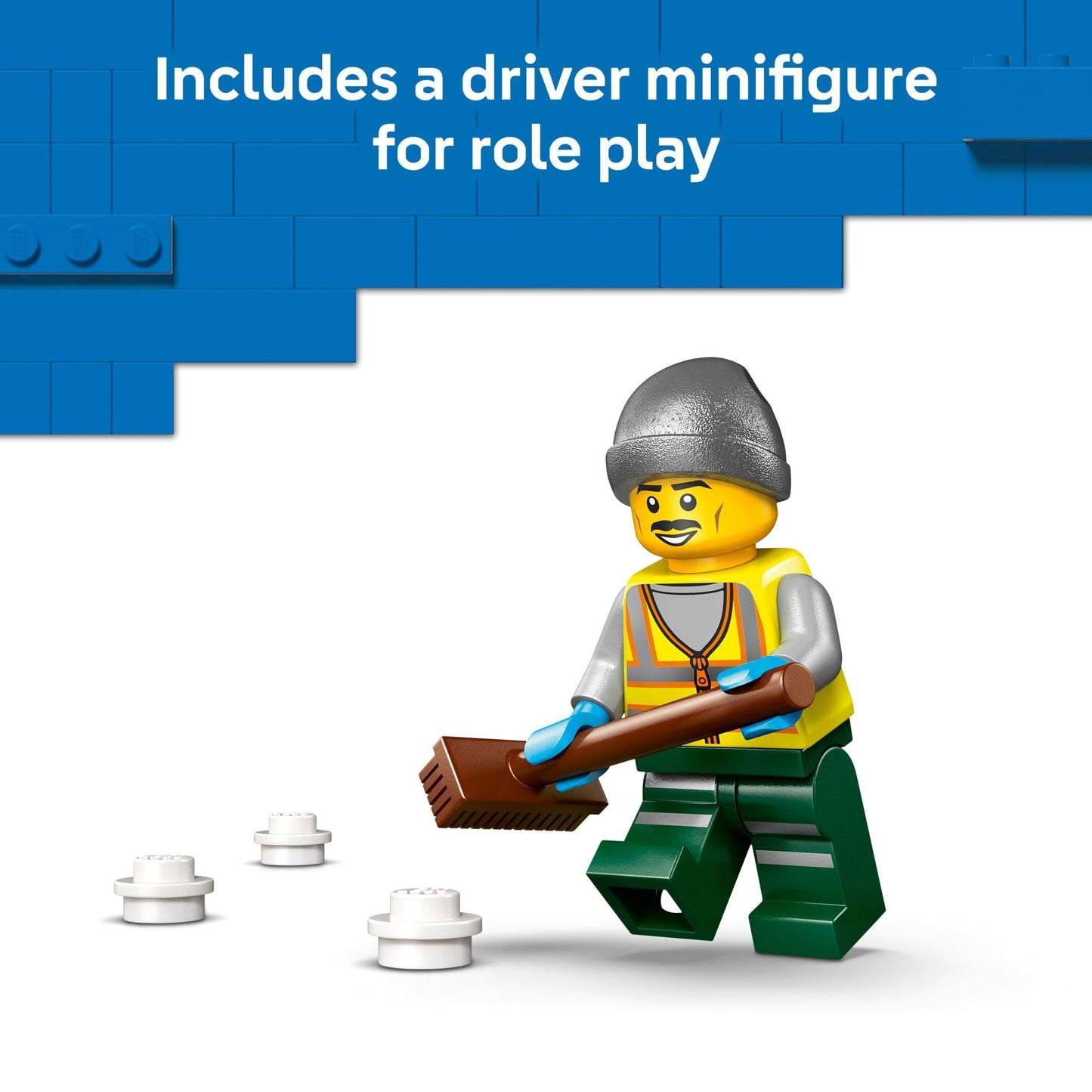 LEGO City Snowplow Truck Building Toy for Kids - Pretend Play Vehicle for Boys & Girls, Ages 5+ - Toy Truck W/Movable Plow & Driver Minifigure - Gift Idea for Birthdays - 60490
