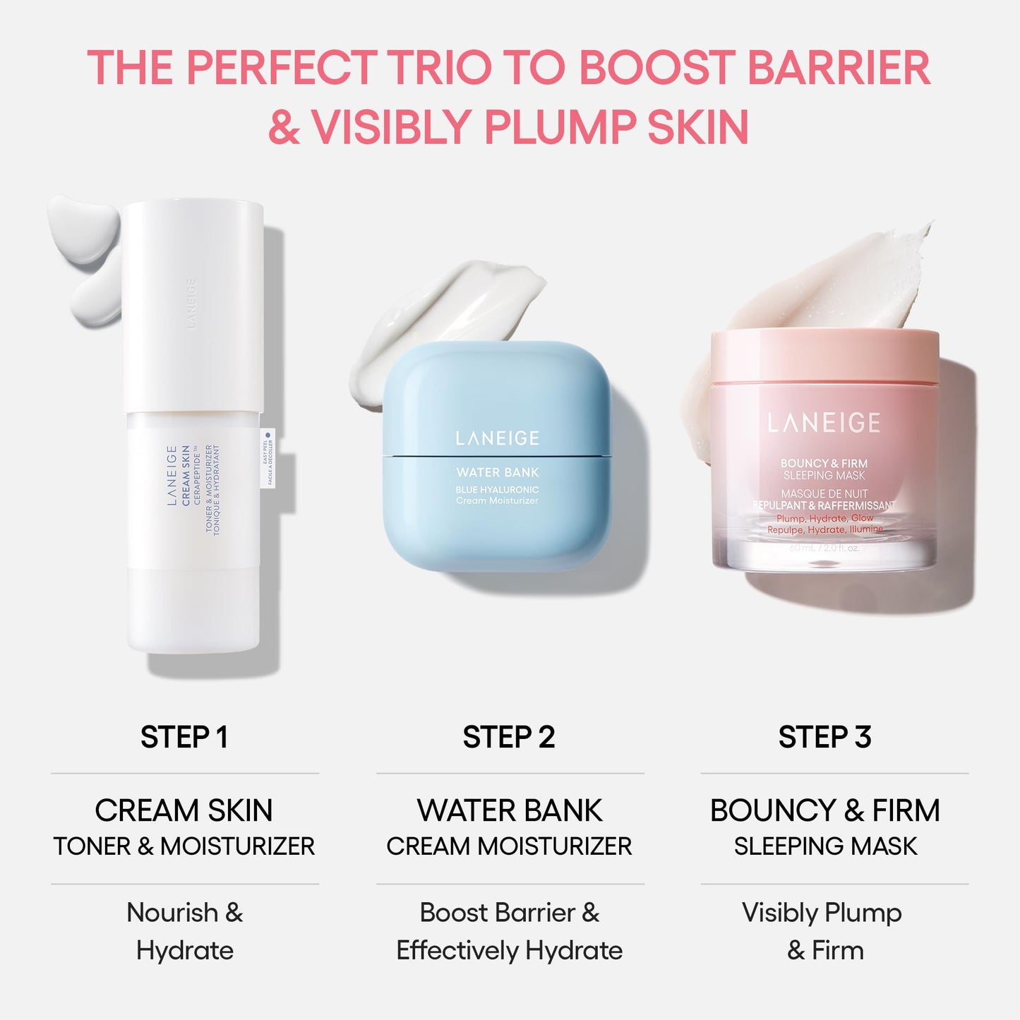 LANEIGE Bouncy and Firm Sleeping Mask: Revitalize, Smooth, Peony & Collagen Complex, Barrier-Boosting Hydration - Available at All In One Marketplace Canada