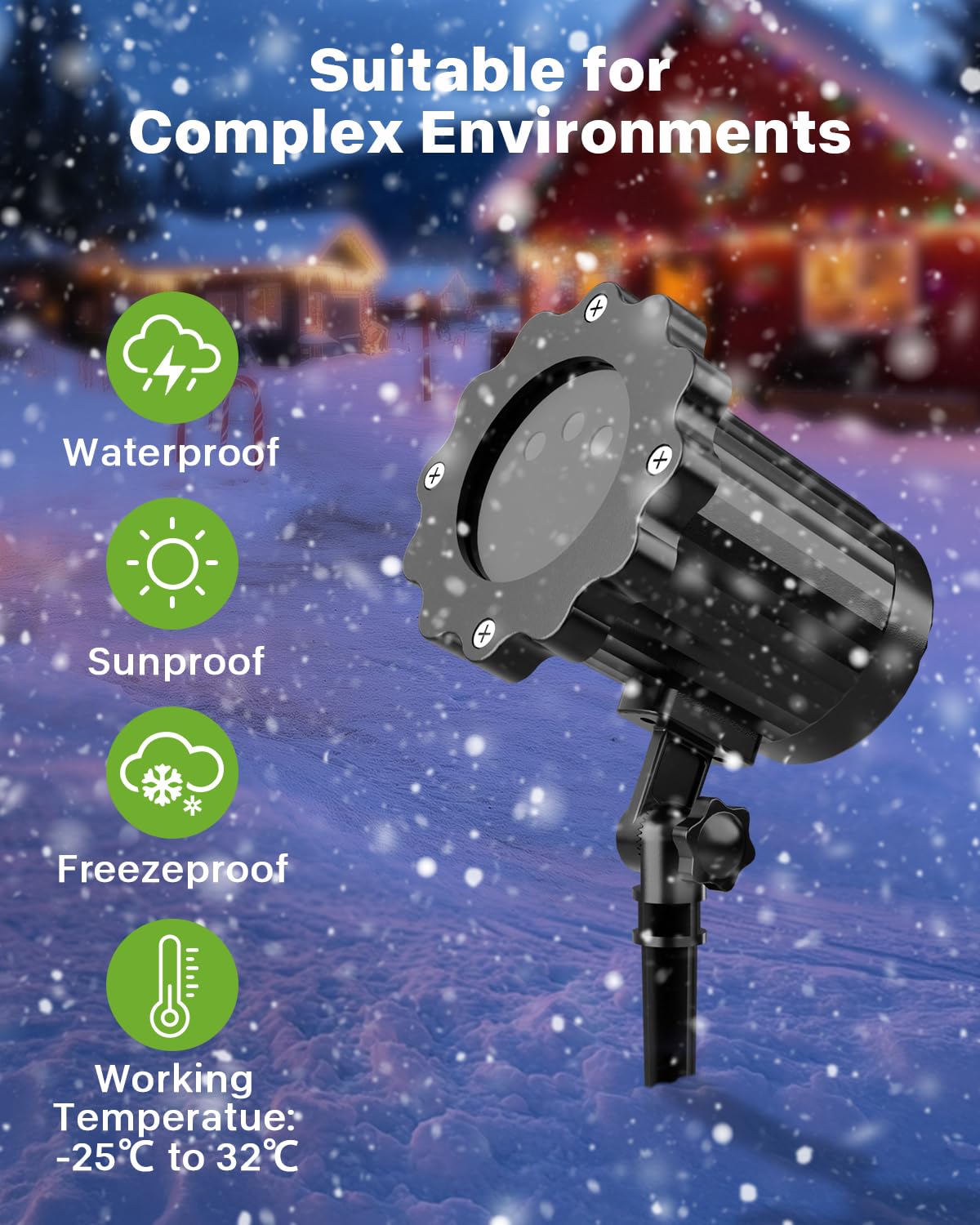 Brighter Laser Halloween & Christmas Projector Light Outdoor, RGB 3-Colors 🍁 All In One Marketplace Canada