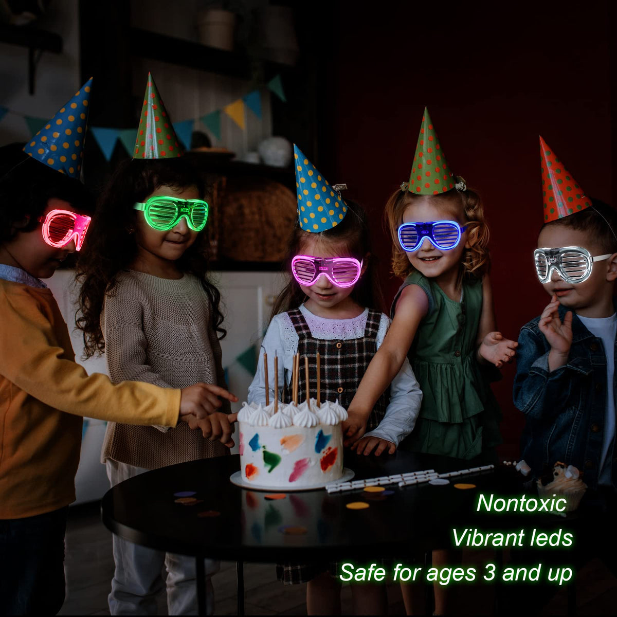 EODVICS 15 Pack LED Glasses, Neon Glow in the Dark Party Supplies Favors 🍁 All In One Marketplace Canada