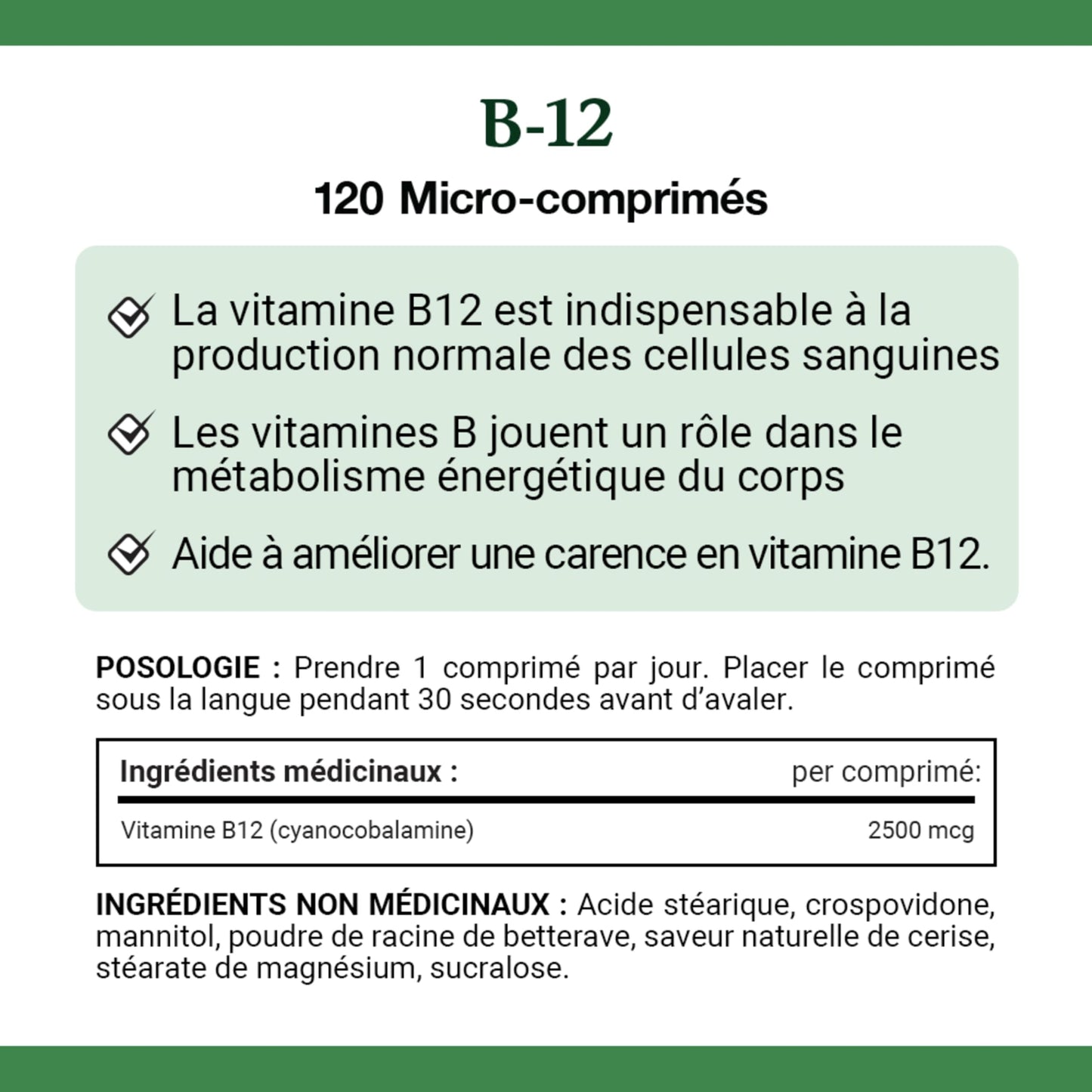 NATURE'S BOUNTY Vitamin B-12 Supplement, 2500 mcg, Quick Dissolve Tablets, Natural Cherry Flavour, Helps In Energy Metabolism, Essential In Normal Formation Of Blood Cells, 120 Tablets, 42 g - Available at All In One Marketplace Canada
