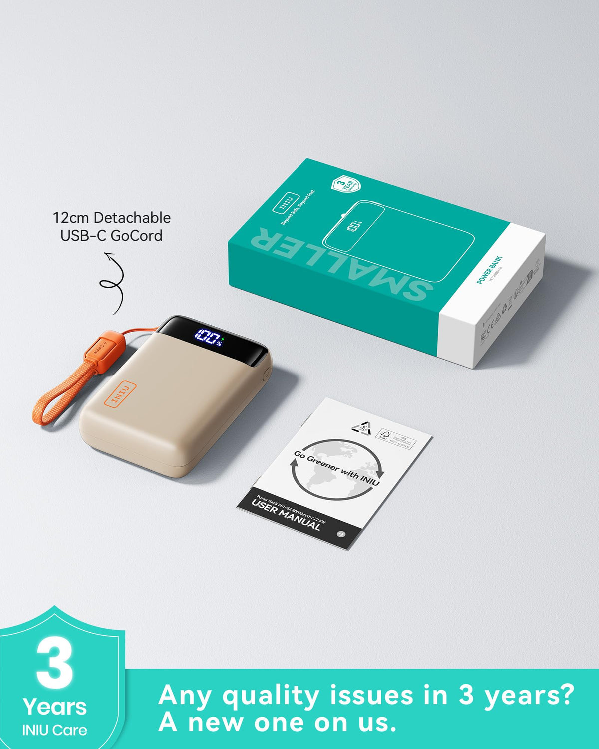 INIU Power Bank, Smallest 20000mAh 22.5W Fast Charging Portable Charger
