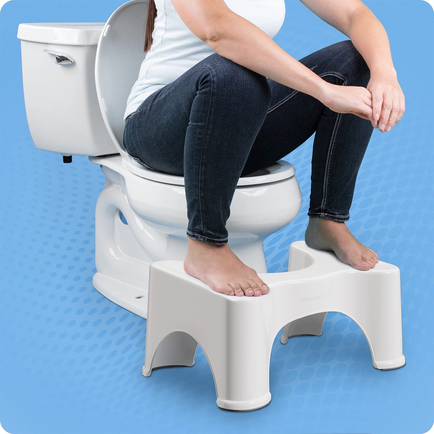 Squatty Potty The Original Bathroom Toilet Stool, White, 9" - Available at All In One Marketplace Canada